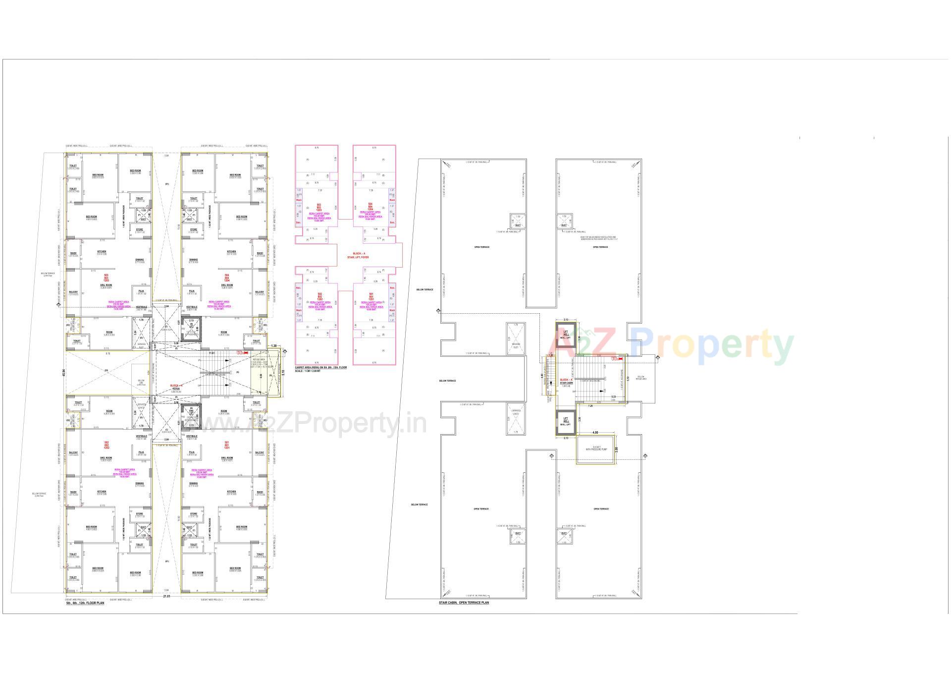 Layout of real estate project Vincitore Sky located at Ahmedabad, Ahmedabad, Gujarat