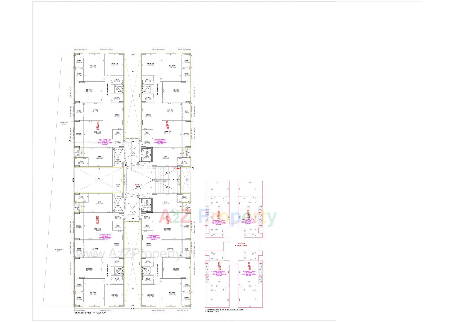 Layout of real estate project Vincitore Sky located at Ahmedabad, Ahmedabad, Gujarat