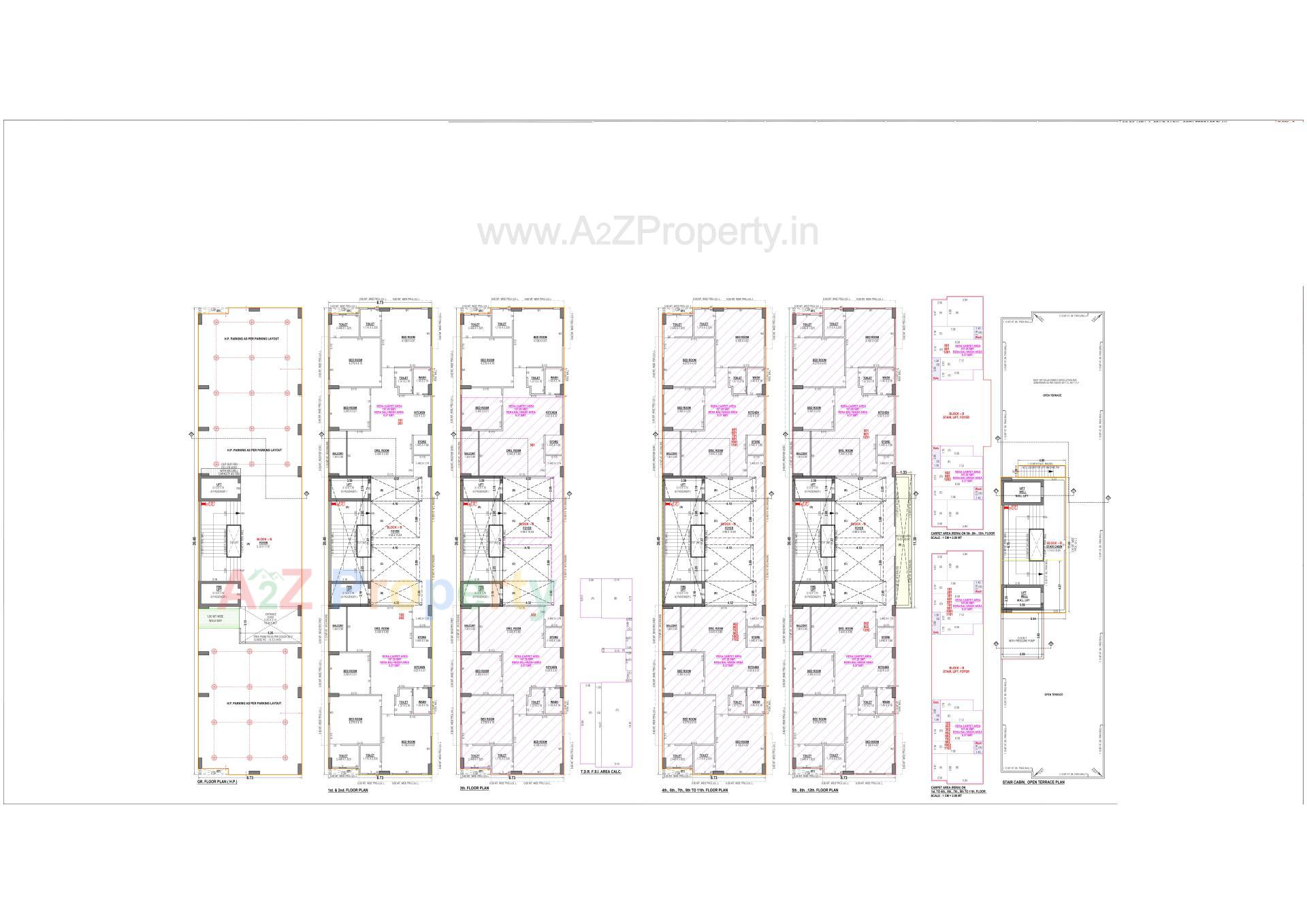 Layout of real estate project Vincitore Sky located at Ahmedabad, Ahmedabad, Gujarat