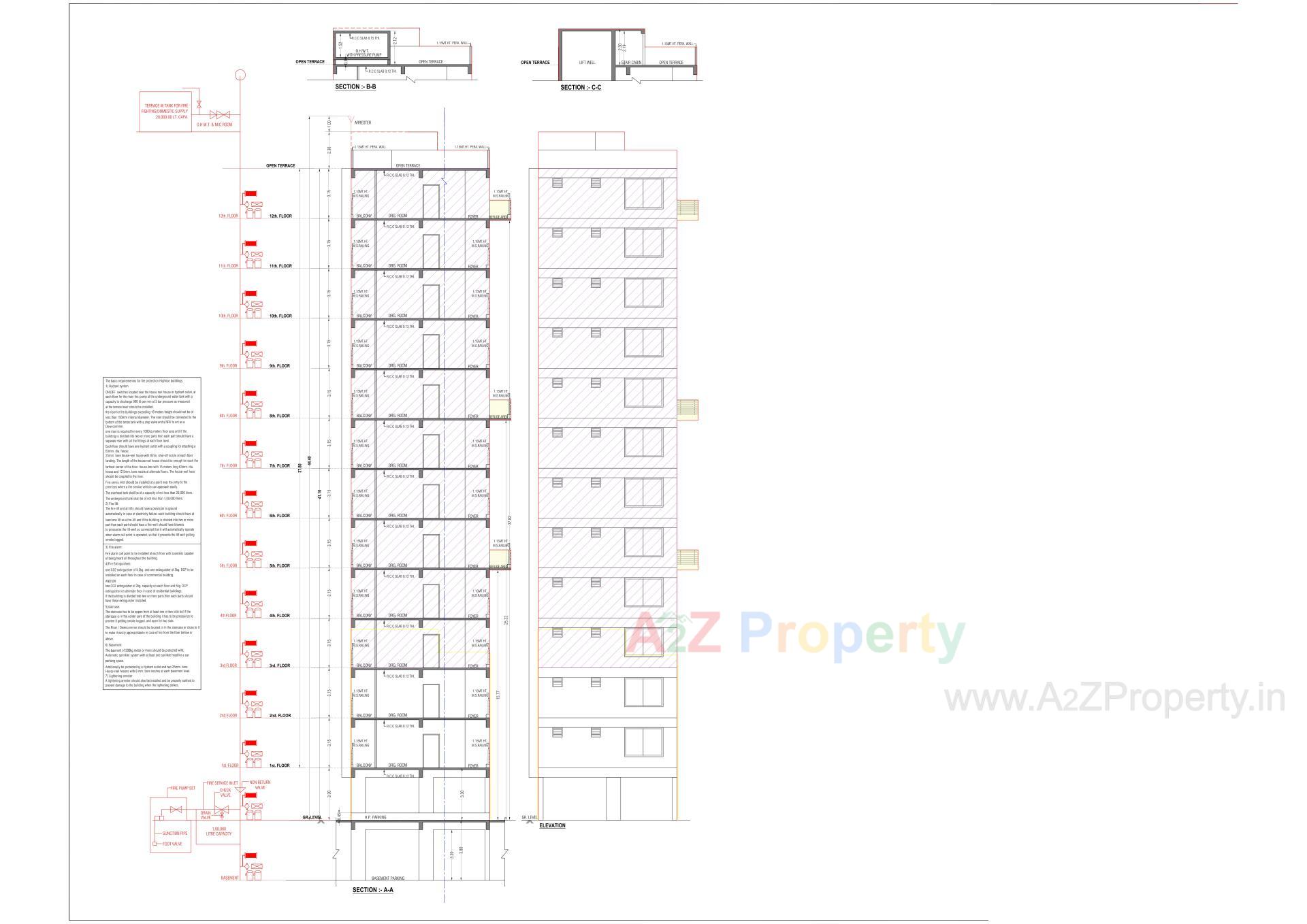 Layout of real estate project Vincitore Sky located at Ahmedabad, Ahmedabad, Gujarat