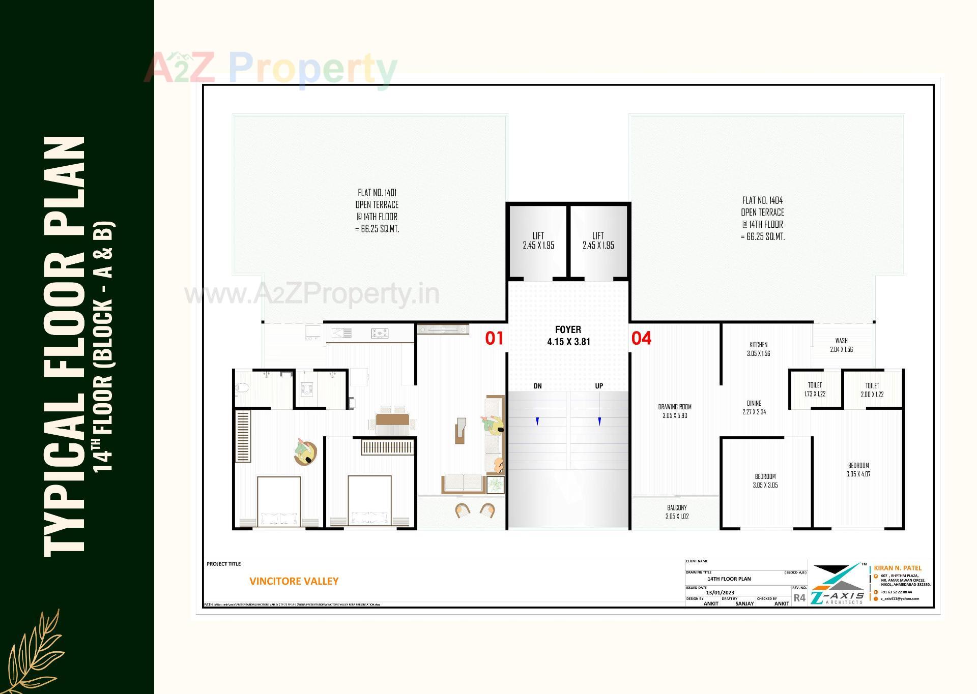 Layout of real estate project Vincitore Valley located at Hathijan, Ahmedabad, Gujarat