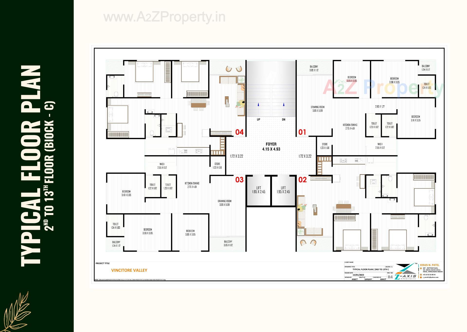 Layout of real estate project Vincitore Valley located at Hathijan, Ahmedabad, Gujarat