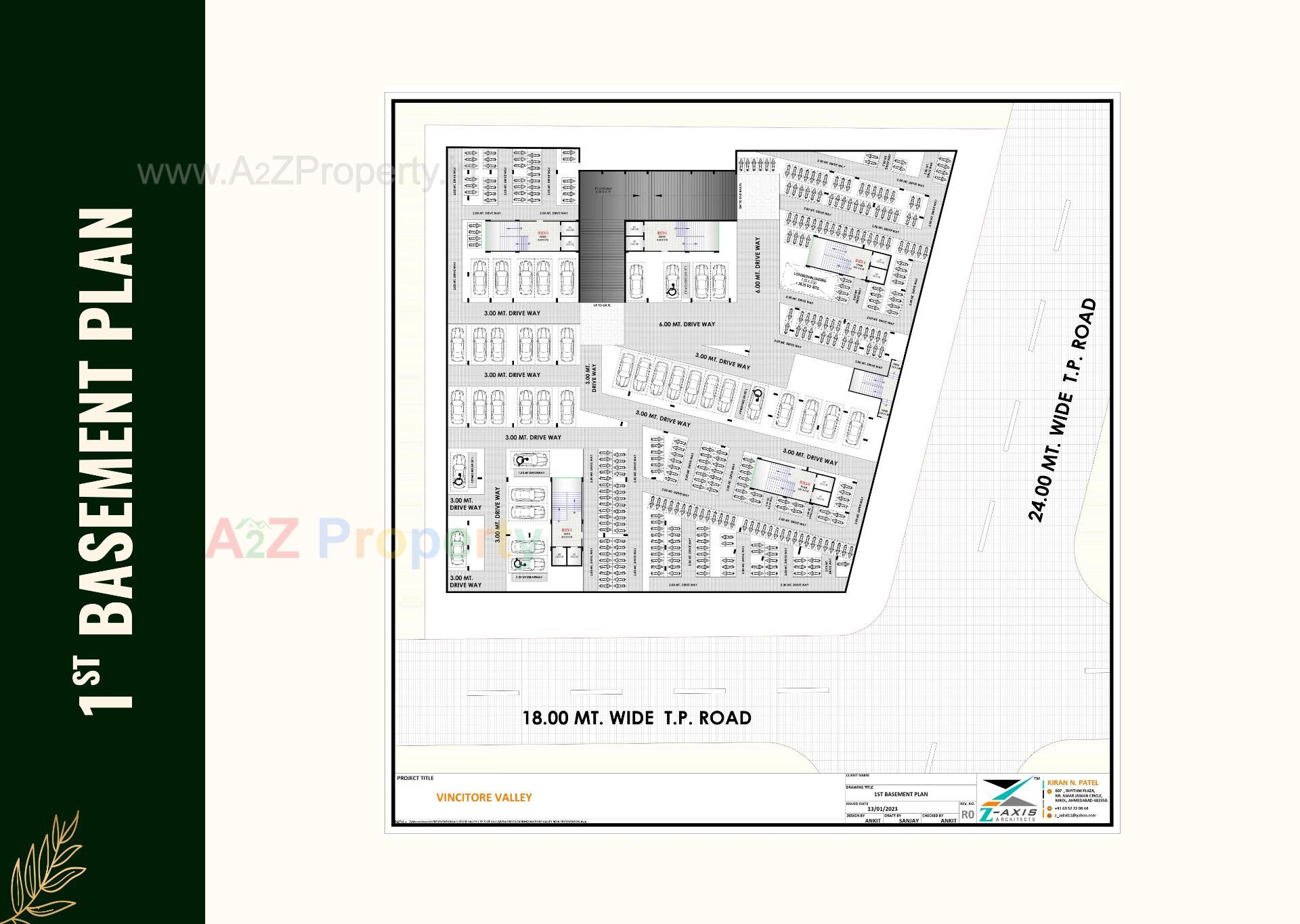 Layout of real estate project Vincitore Valley located at Hathijan, Ahmedabad, Gujarat