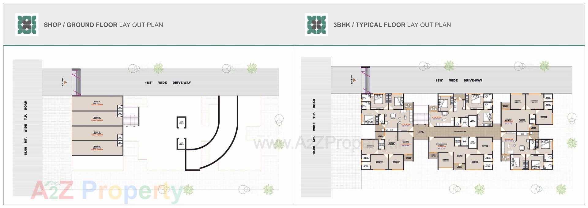 Layout of real estate project Virat Elegance located at Vastral, Ahmedabad, Gujarat