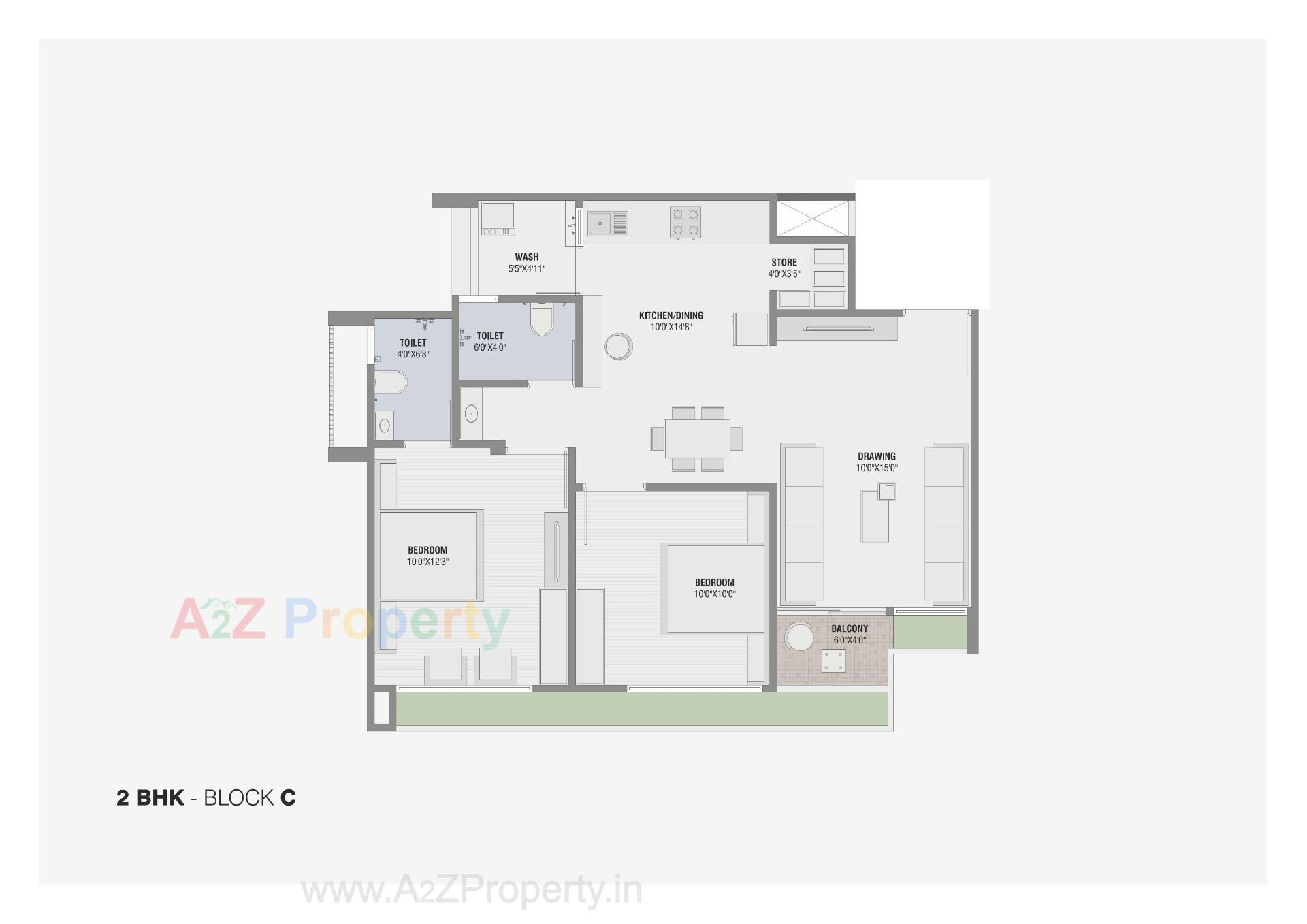 Layout of real estate project Vishakha Eliana located at Tragad, Ahmedabad, Gujarat