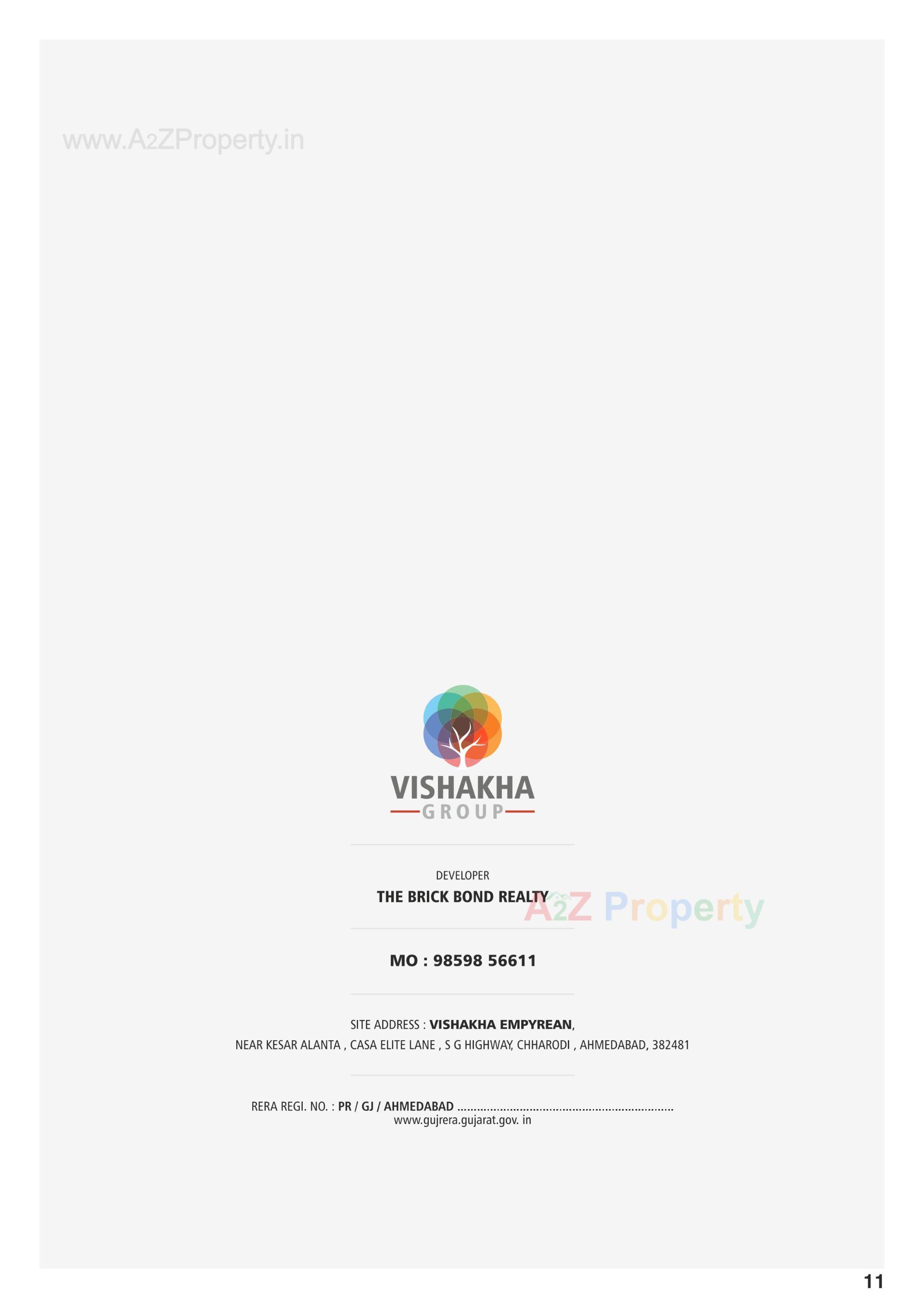  of real estate project Vishakha Empyrean located at Chharodi, Ahmedabad, Gujarat