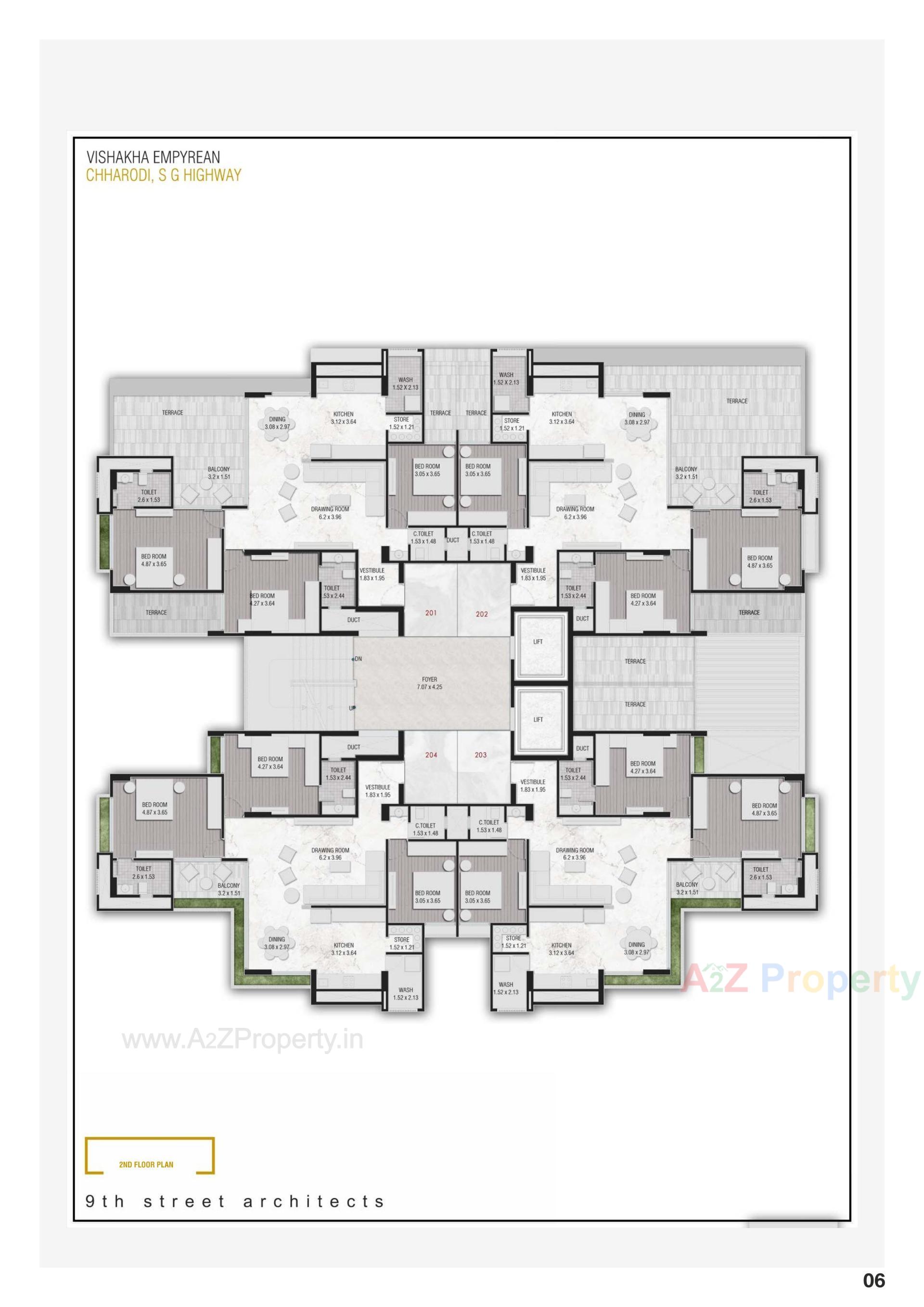 Layout of real estate project Vishakha Empyrean located at Chharodi, Ahmedabad, Gujarat