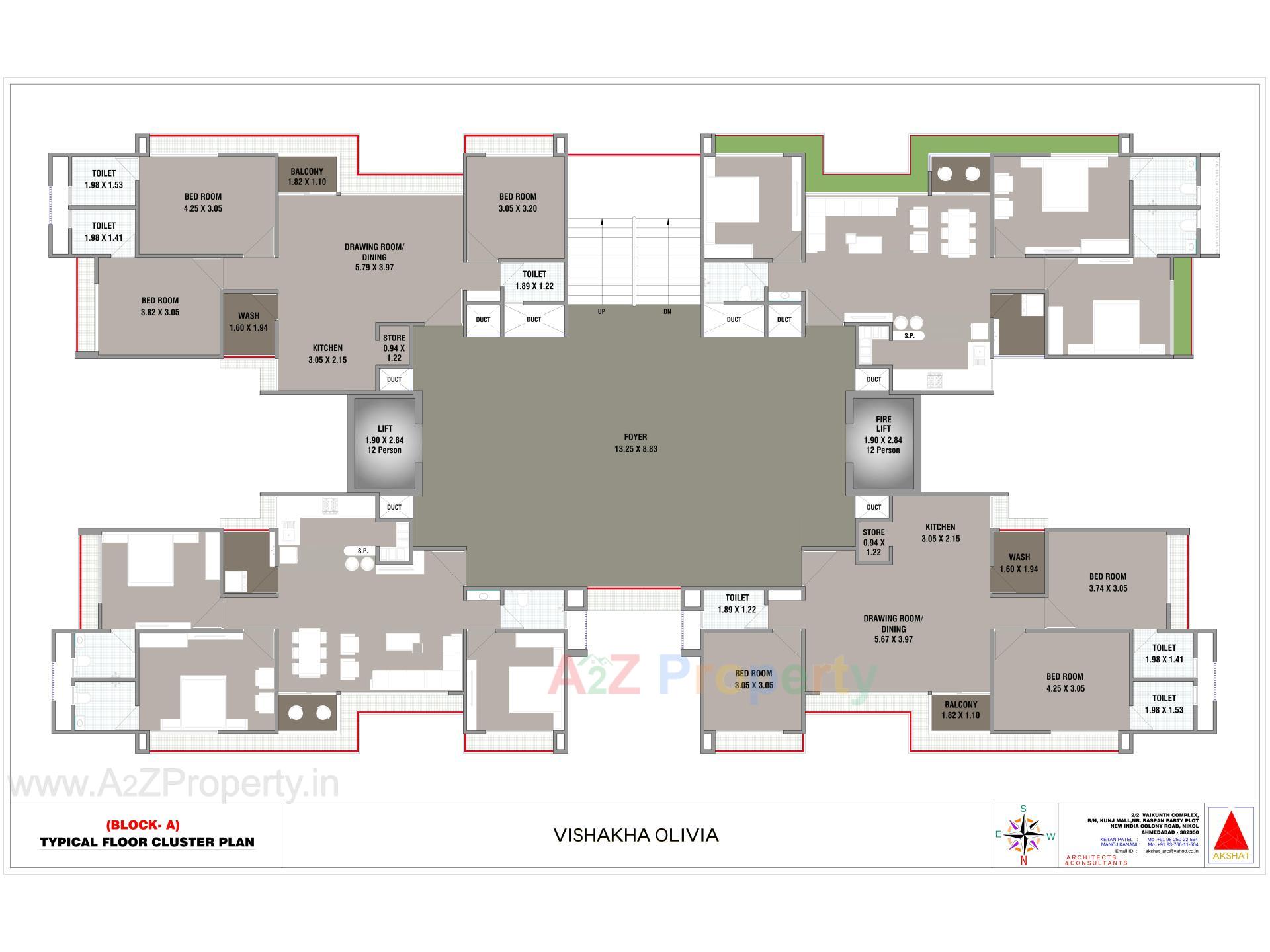 Layout of real estate project Vishakha Olivia located at Ghatlodia, Ahmedabad, Gujarat