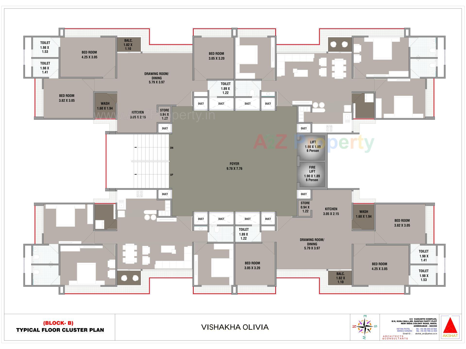 Layout of real estate project Vishakha Olivia located at Ghatlodia, Ahmedabad, Gujarat
