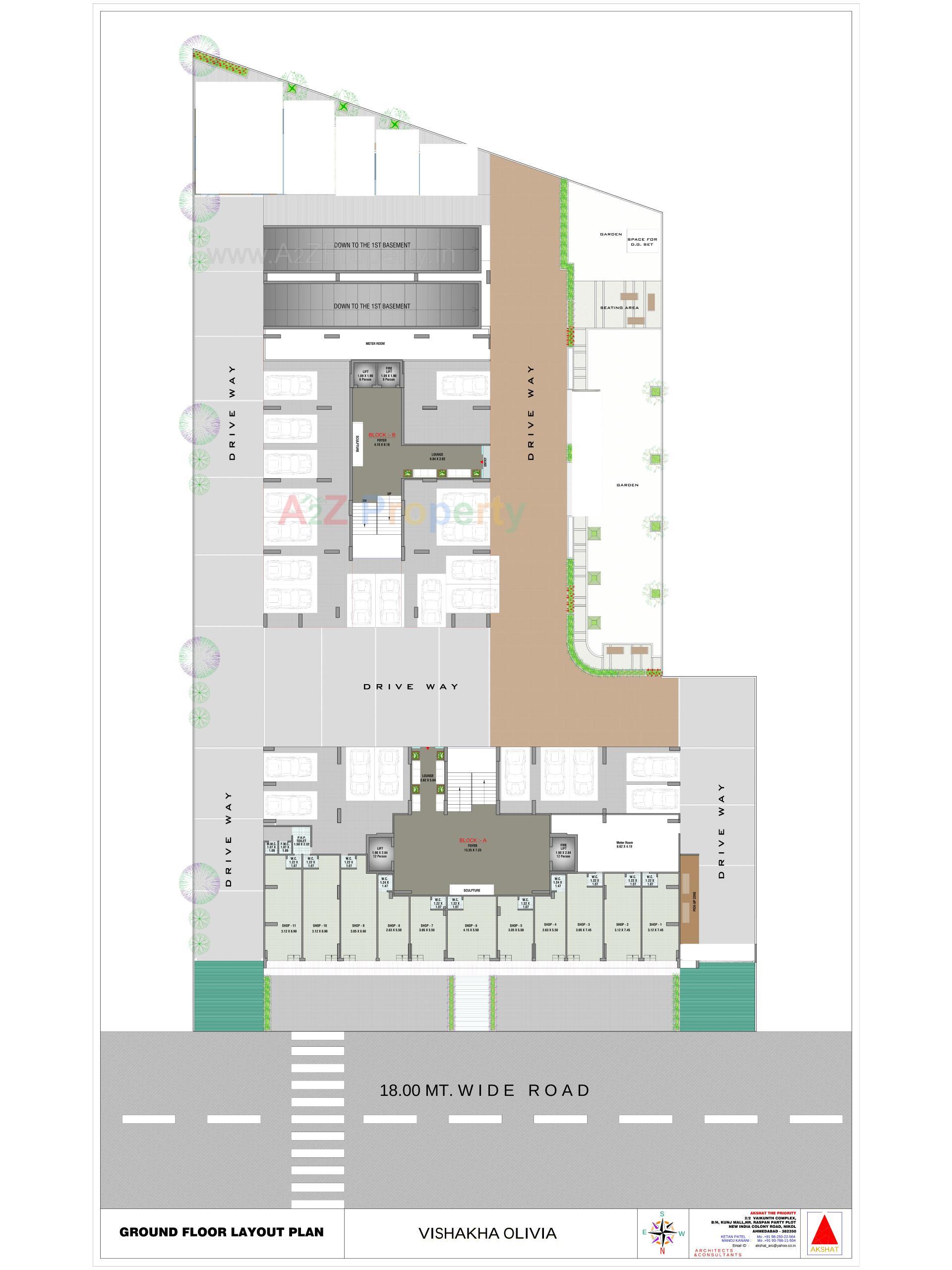 Layout of real estate project Vishakha Olivia located at Ghatlodia, Ahmedabad, Gujarat