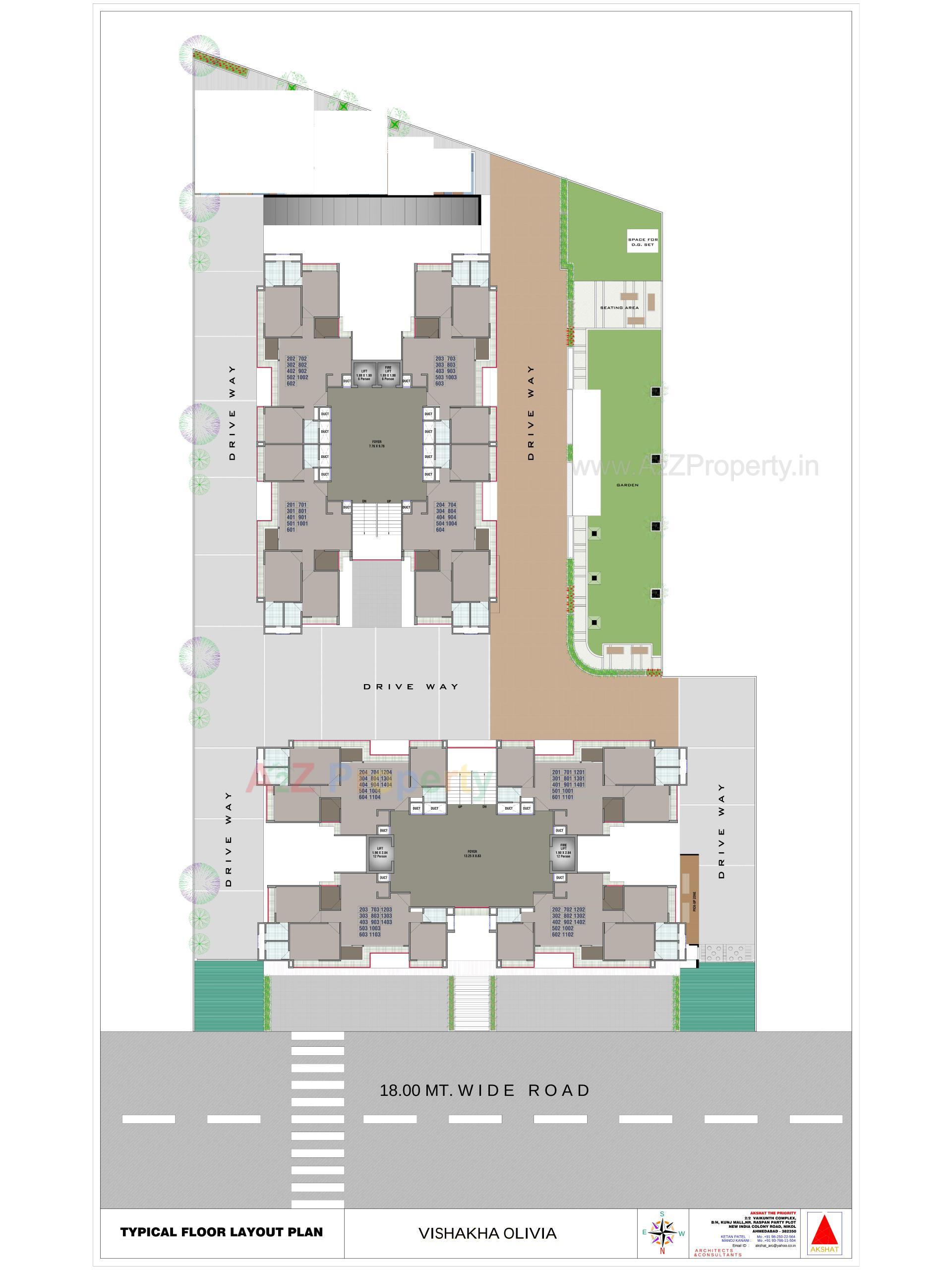 Layout of real estate project Vishakha Olivia located at Ghatlodia, Ahmedabad, Gujarat