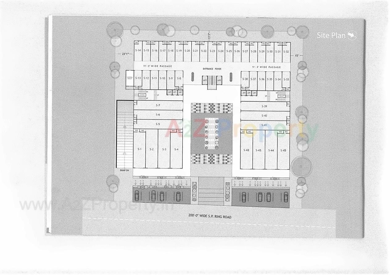 Layout of real estate project Vishala Empire located at Muthia, Ahmedabad, Gujarat