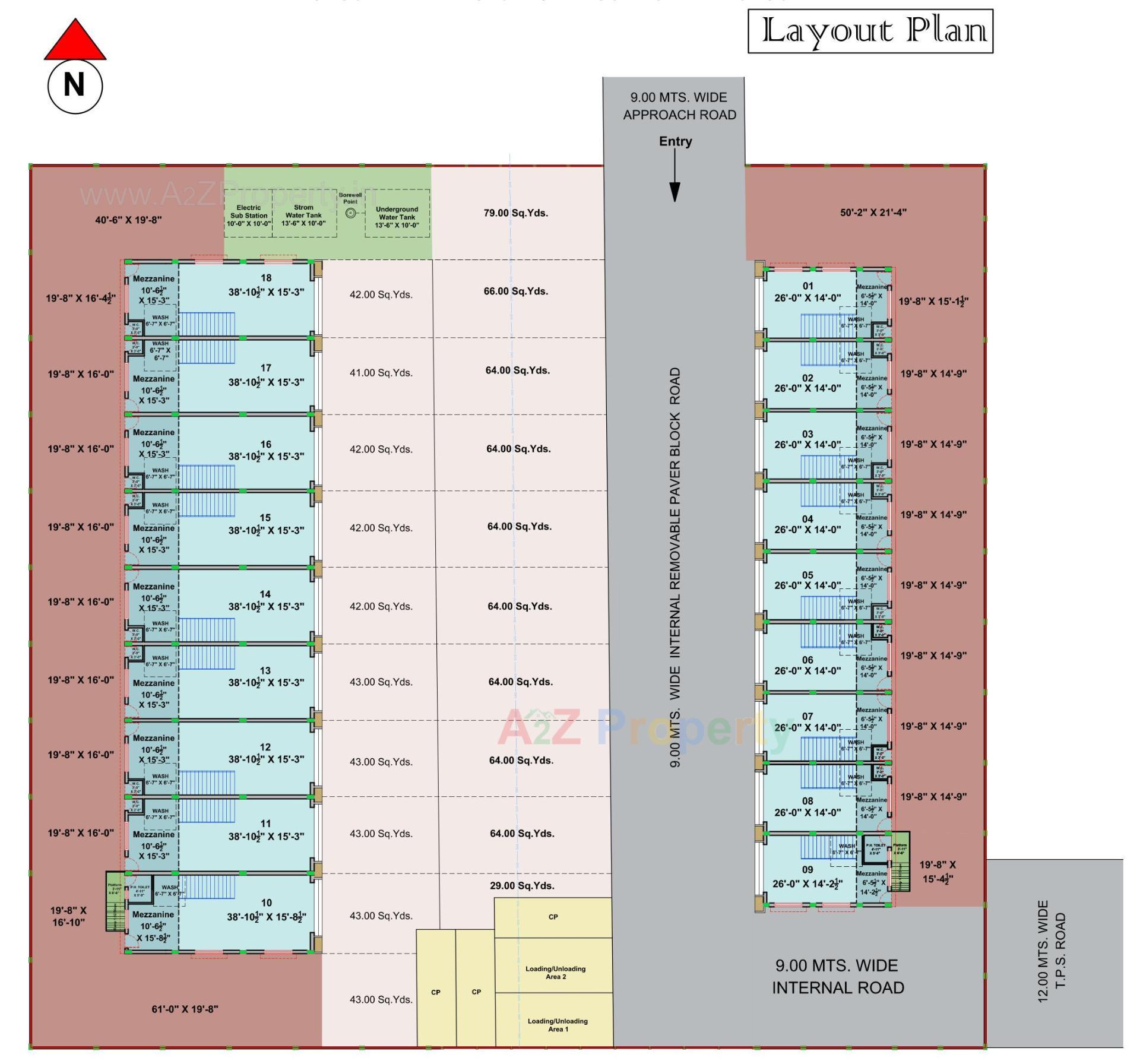 Layout of real estate project Vishala Industrial Park located at Bhuvaldi, Ahmedabad, Gujarat