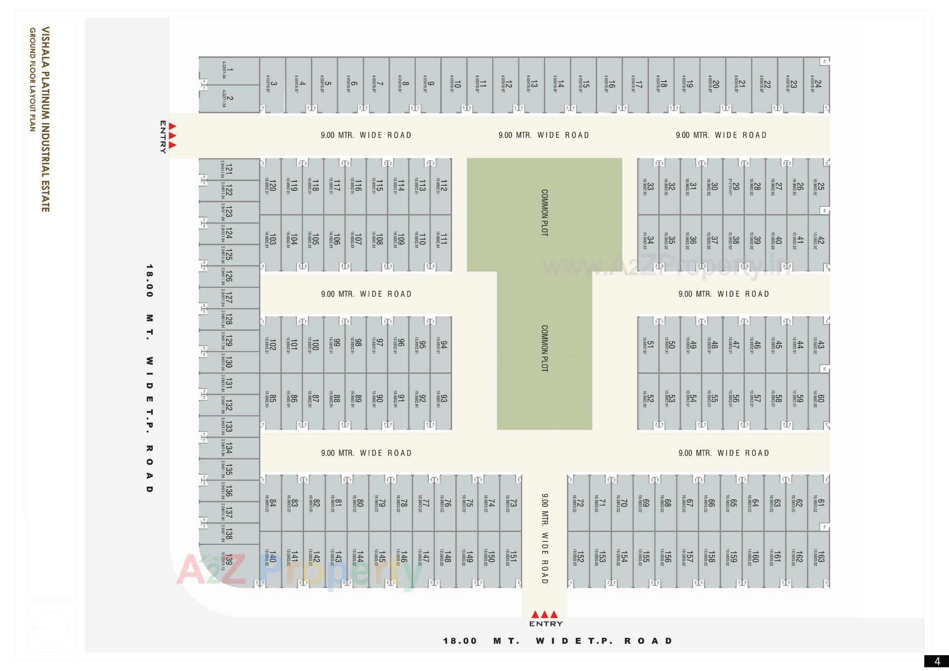 Layout of real estate project Vishala Platinum Industrial Estate located at Odhav, Ahmedabad, Gujarat