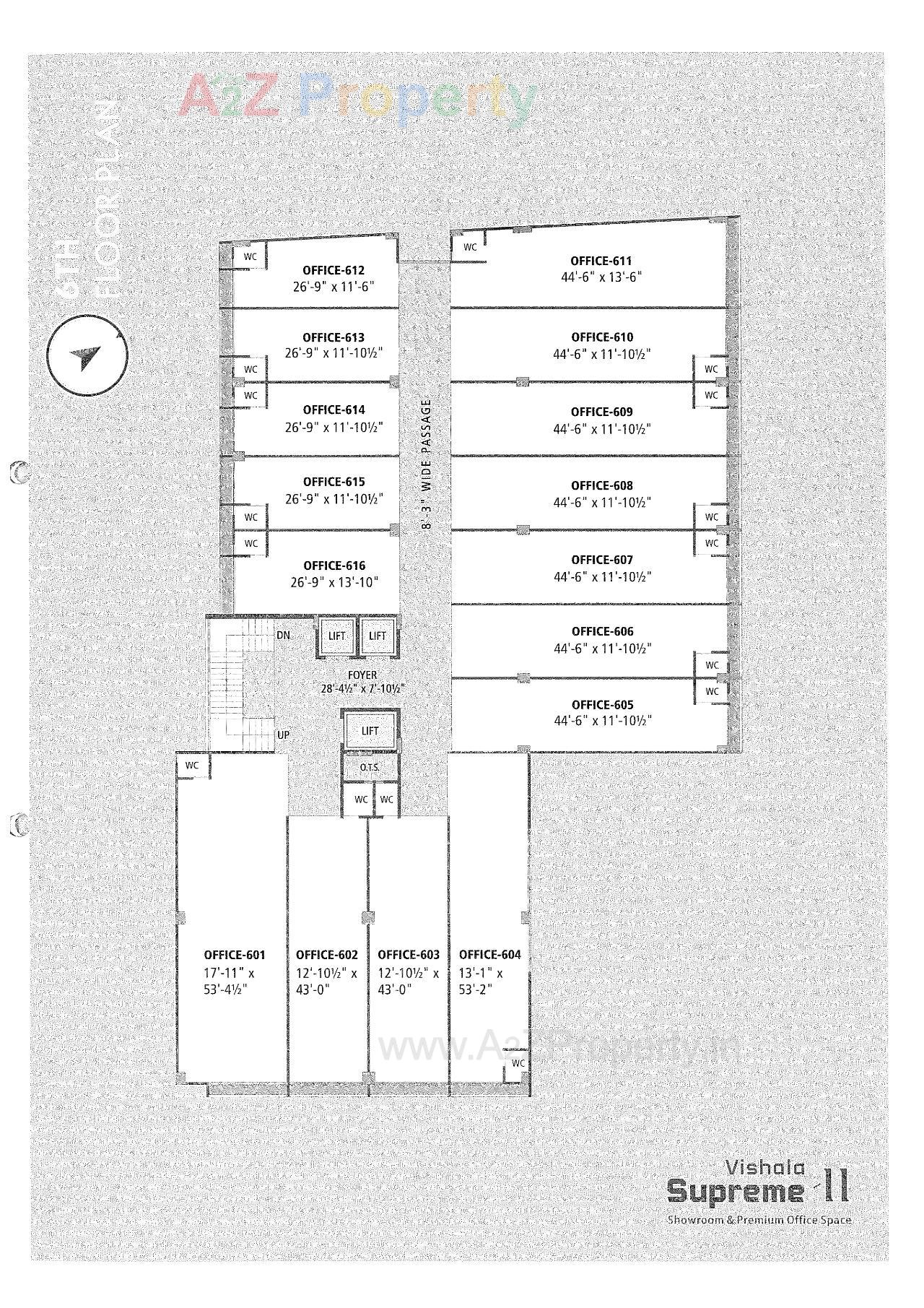 Layout of real estate project Vishala Supreme Ii located at Naroda, Ahmedabad, Gujarat
