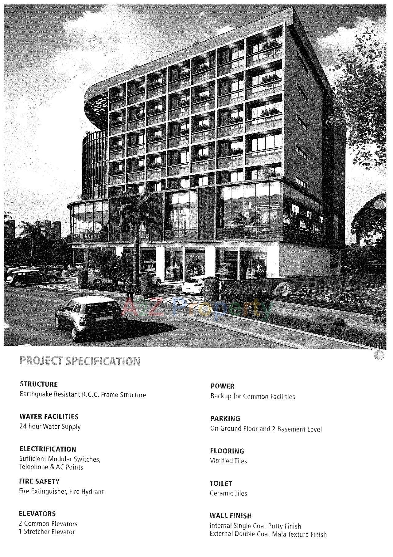 3D Elevation of real estate project Vishala Supreme Ii located at Naroda, Ahmedabad, Gujarat