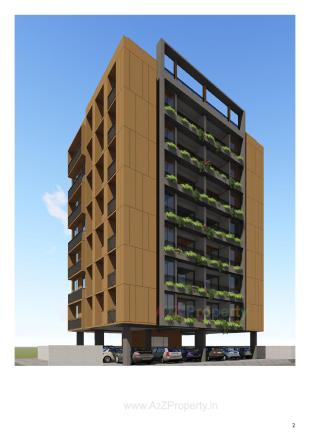 Elevation of real estate project Vishranti Apartment located at Thaltej, Ahmedabad, Gujarat