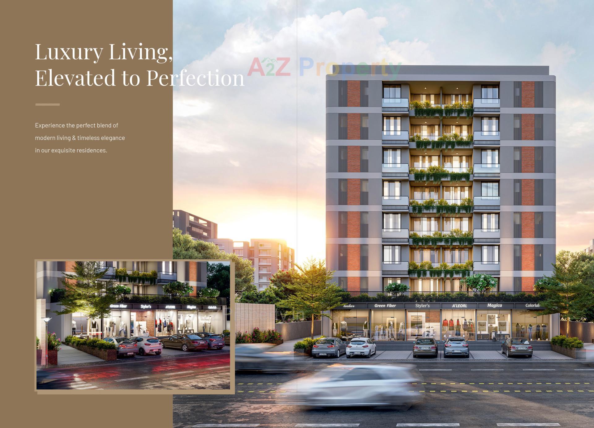 3D Elevation of real estate project Vishvam Enclave located at Bopal, Ahmedabad, Gujarat