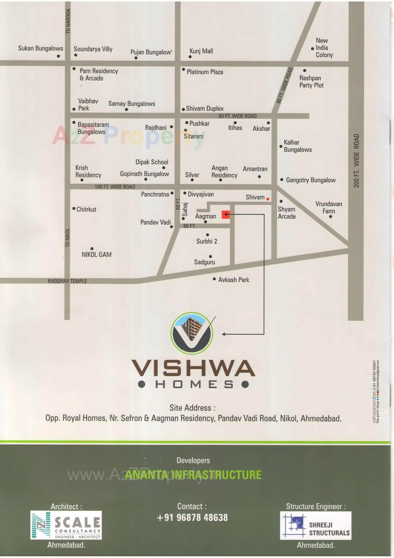  of real estate project Vishwa Homes located at Nikol, Ahmedabad, Gujarat