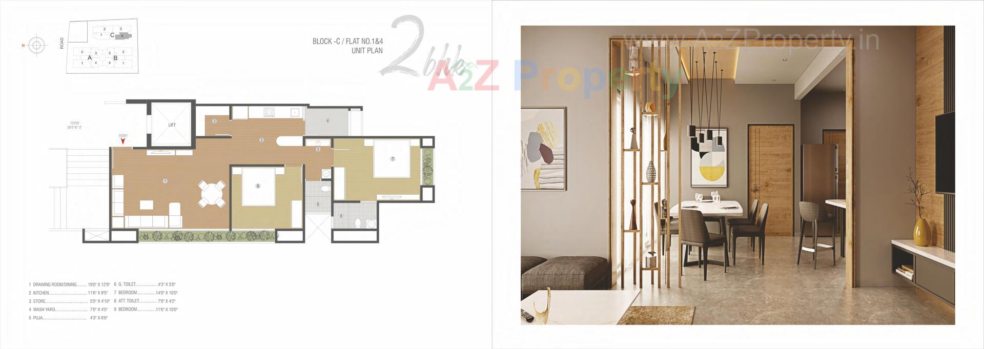 Layout of real estate project Vishwa Lake Iksa located at Memnagar, Ahmedabad, Gujarat
