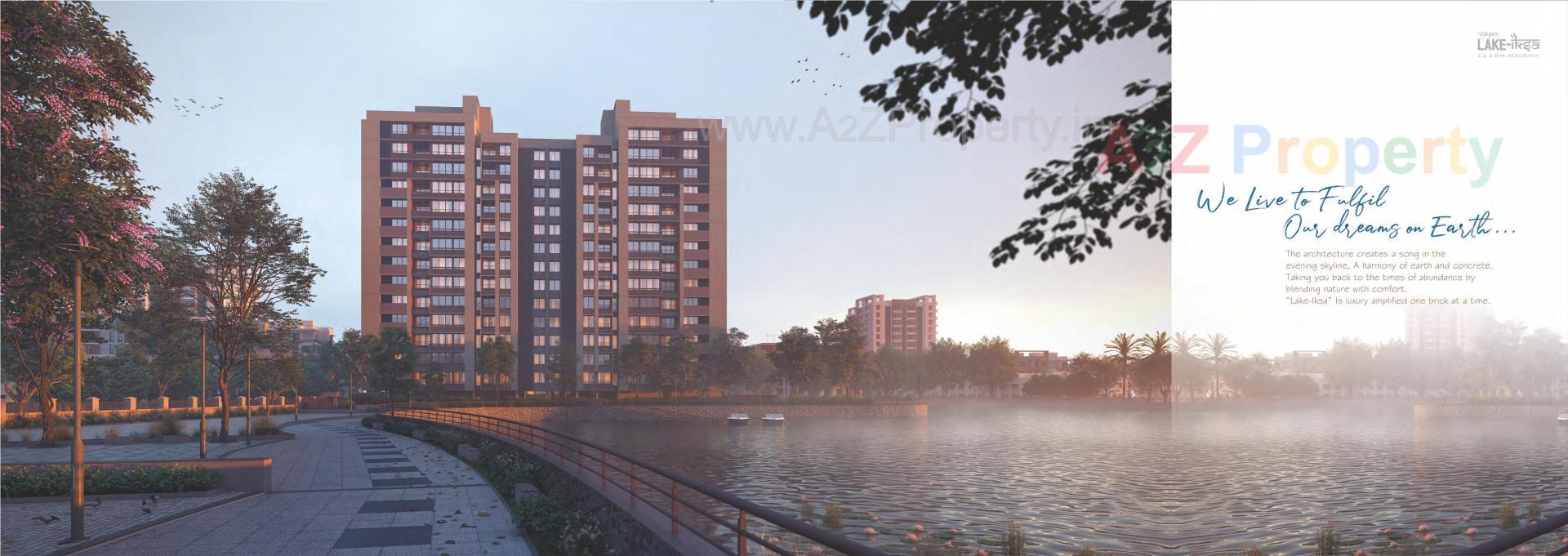 3D Elevation of real estate project Vishwa Lake Iksa located at Memnagar, Ahmedabad, Gujarat