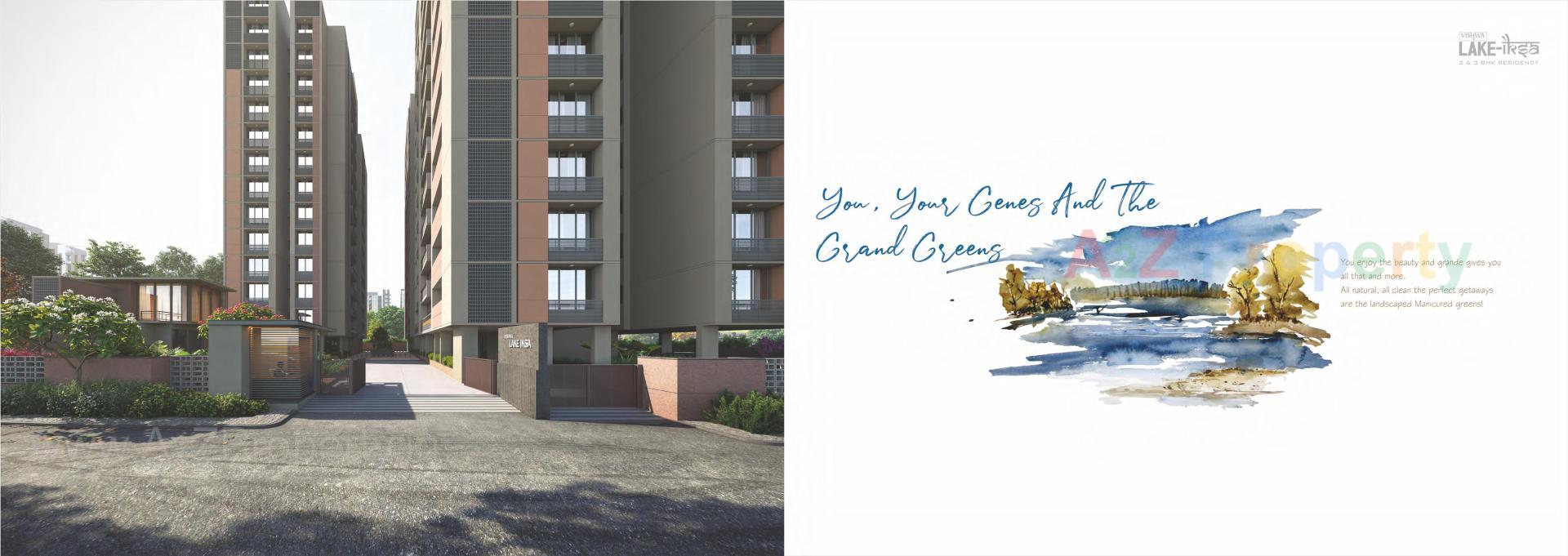 3D Elevation of real estate project Vishwa Lake Iksa located at Memnagar, Ahmedabad, Gujarat