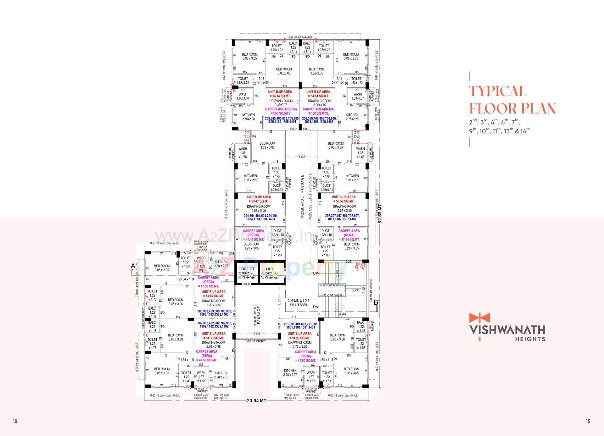 Layout of real estate project Vishwanath Heights located at Rakhial, Ahmedabad, Gujarat