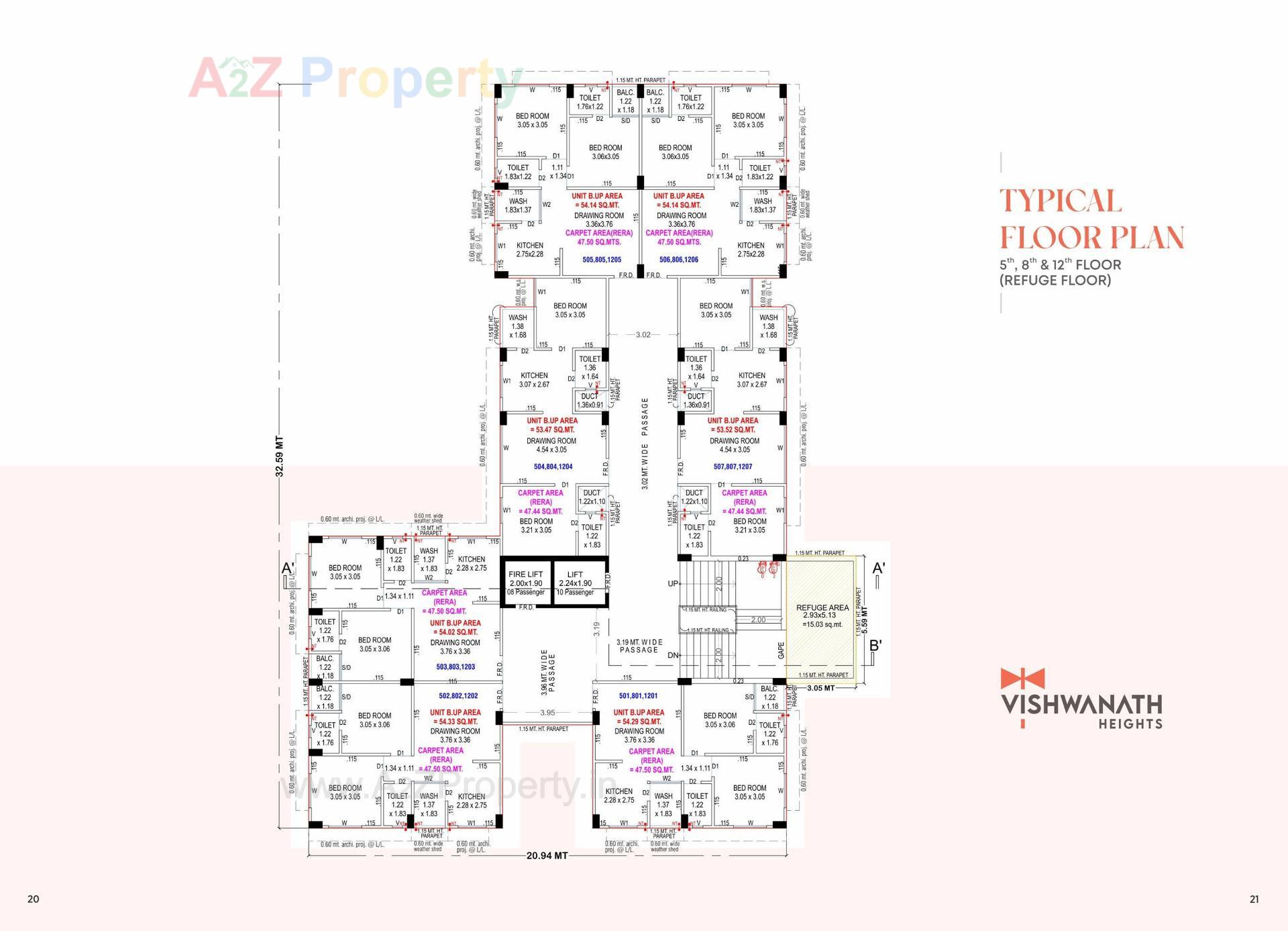 Layout of real estate project Vishwanath Heights located at Rakhial, Ahmedabad, Gujarat