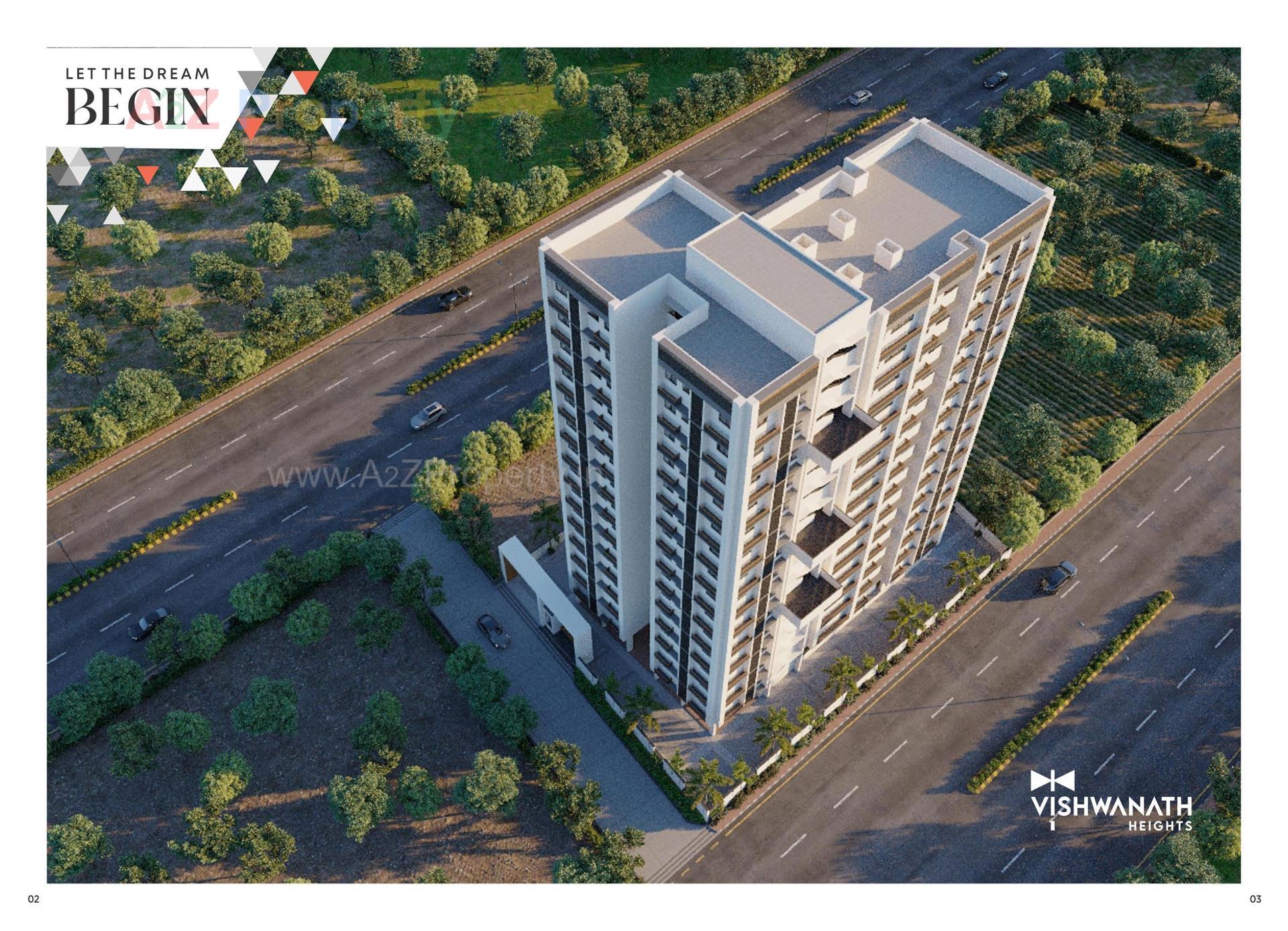 3D Elevation of real estate project Vishwanath Heights located at Rakhial, Ahmedabad, Gujarat