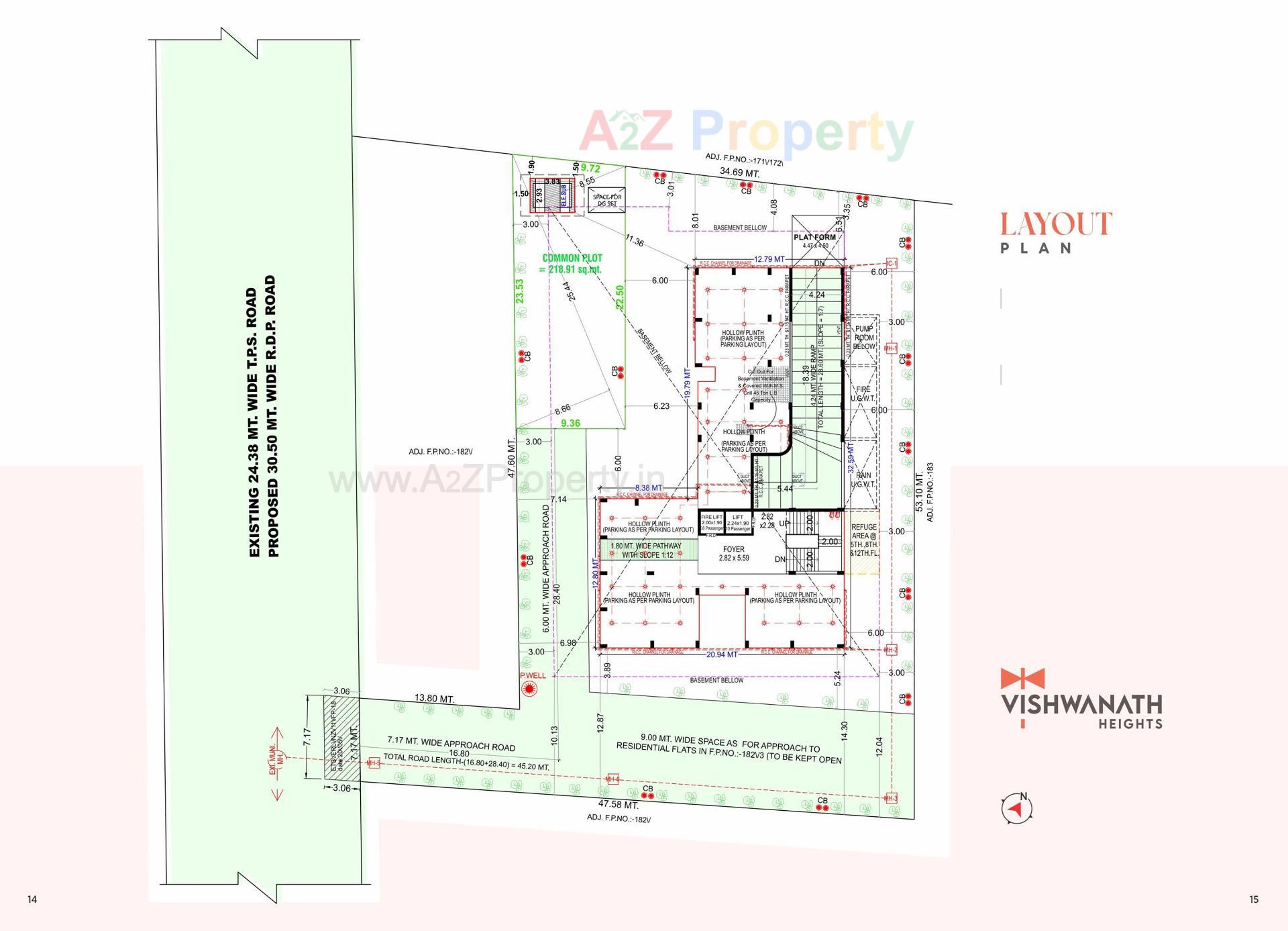 Layout of real estate project Vishwanath Heights located at Rakhial, Ahmedabad, Gujarat