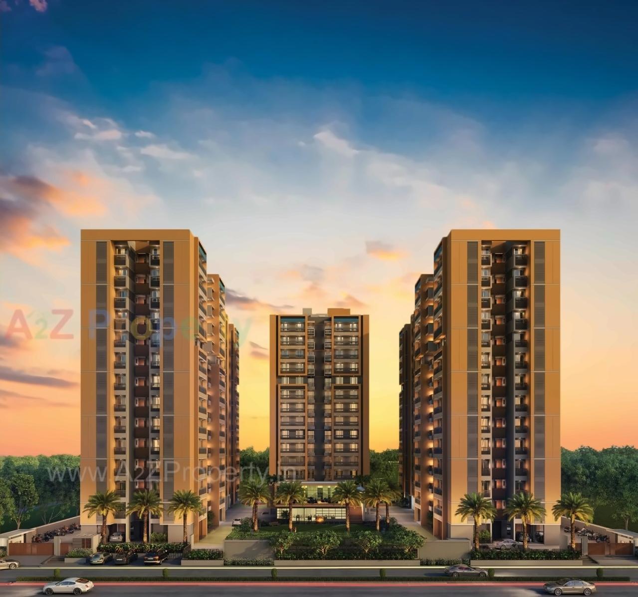 3D Elevation of real estate project Vishwanath Sarathya located at Shela, Ahmedabad, Gujarat