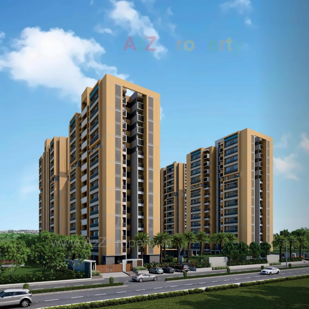3D Elevation of real estate project Vishwanath Sarathya located at Shela, Ahmedabad, Gujarat