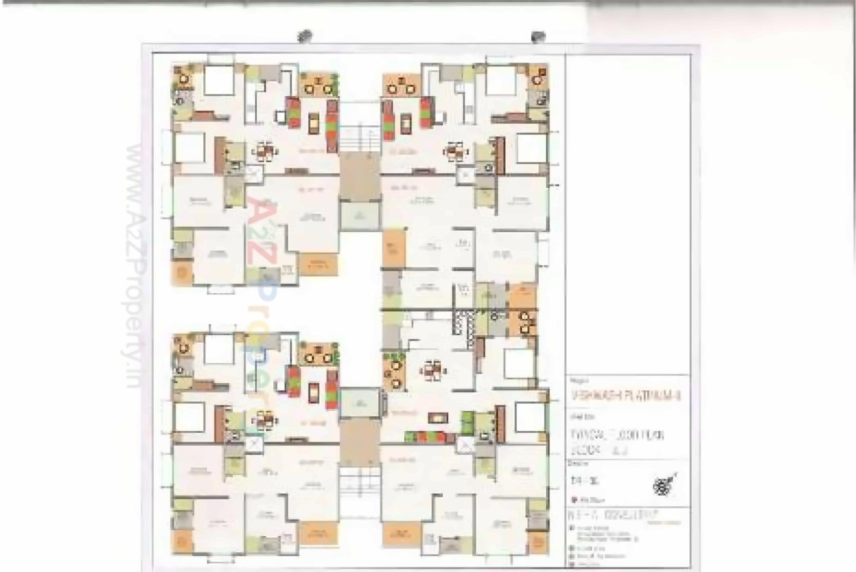 Layout of real estate project Vishwas Platinum located at Ognaj, Ahmedabad, Gujarat