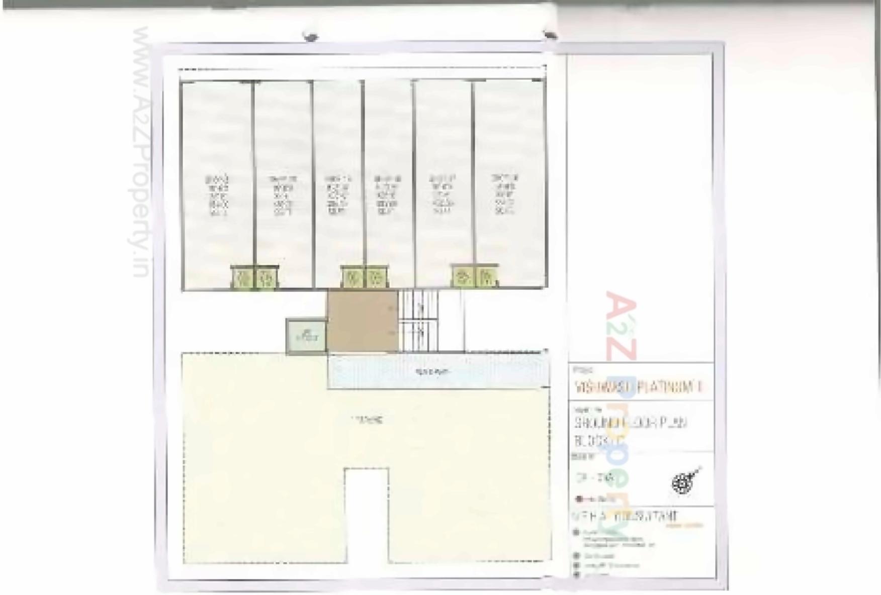 Layout of real estate project Vishwas Platinum located at Ognaj, Ahmedabad, Gujarat