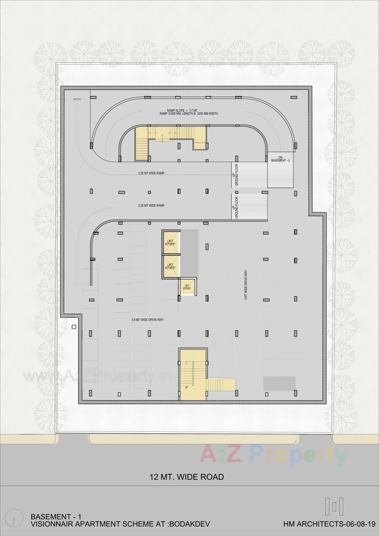 Layout of real estate project Visionnair located at Bodakdev, Ahmedabad, Gujarat