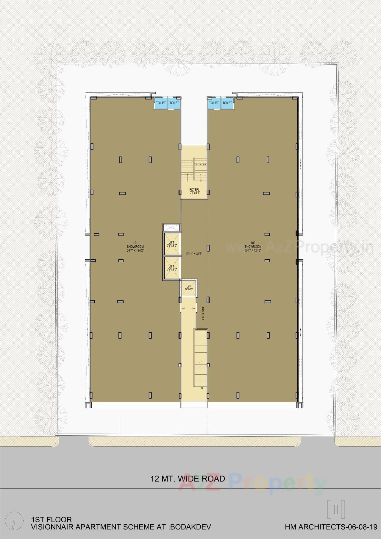 Layout of real estate project Visionnair located at Bodakdev, Ahmedabad, Gujarat
