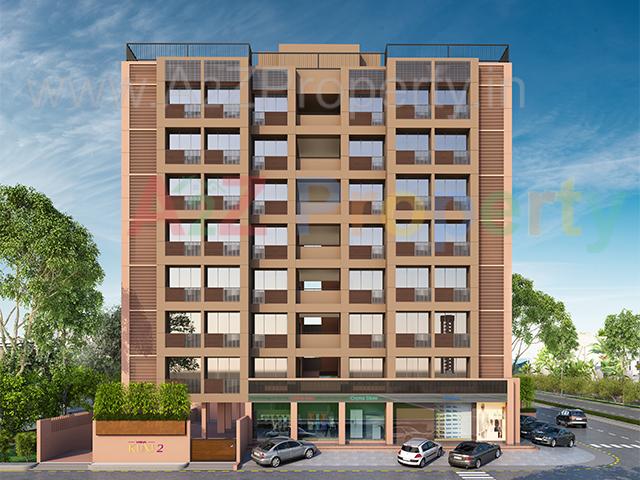 3D Elevation of real estate project Visva Kunj located at Ghuma, Ahmedabad, Gujarat