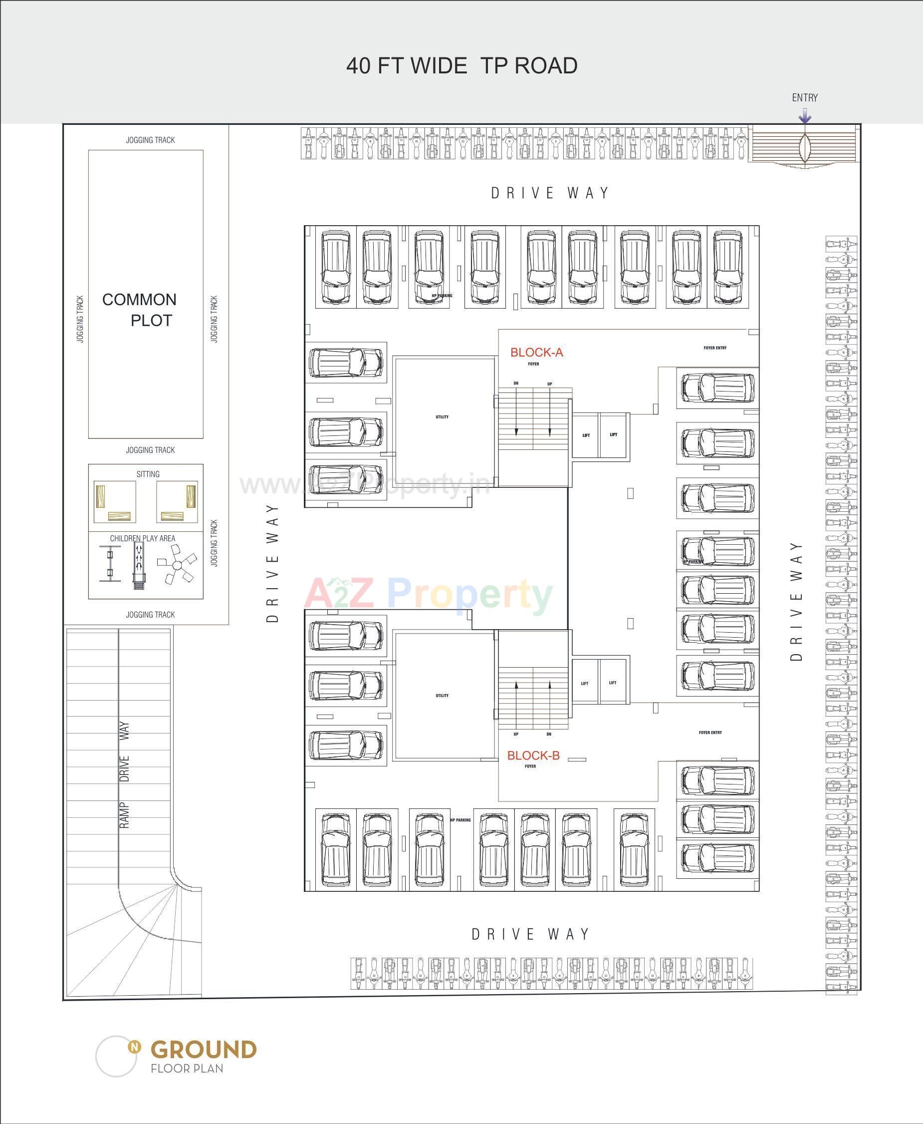 Layout of real estate project Vitthal Shivalay located at Chandkheda, Ahmedabad, Gujarat