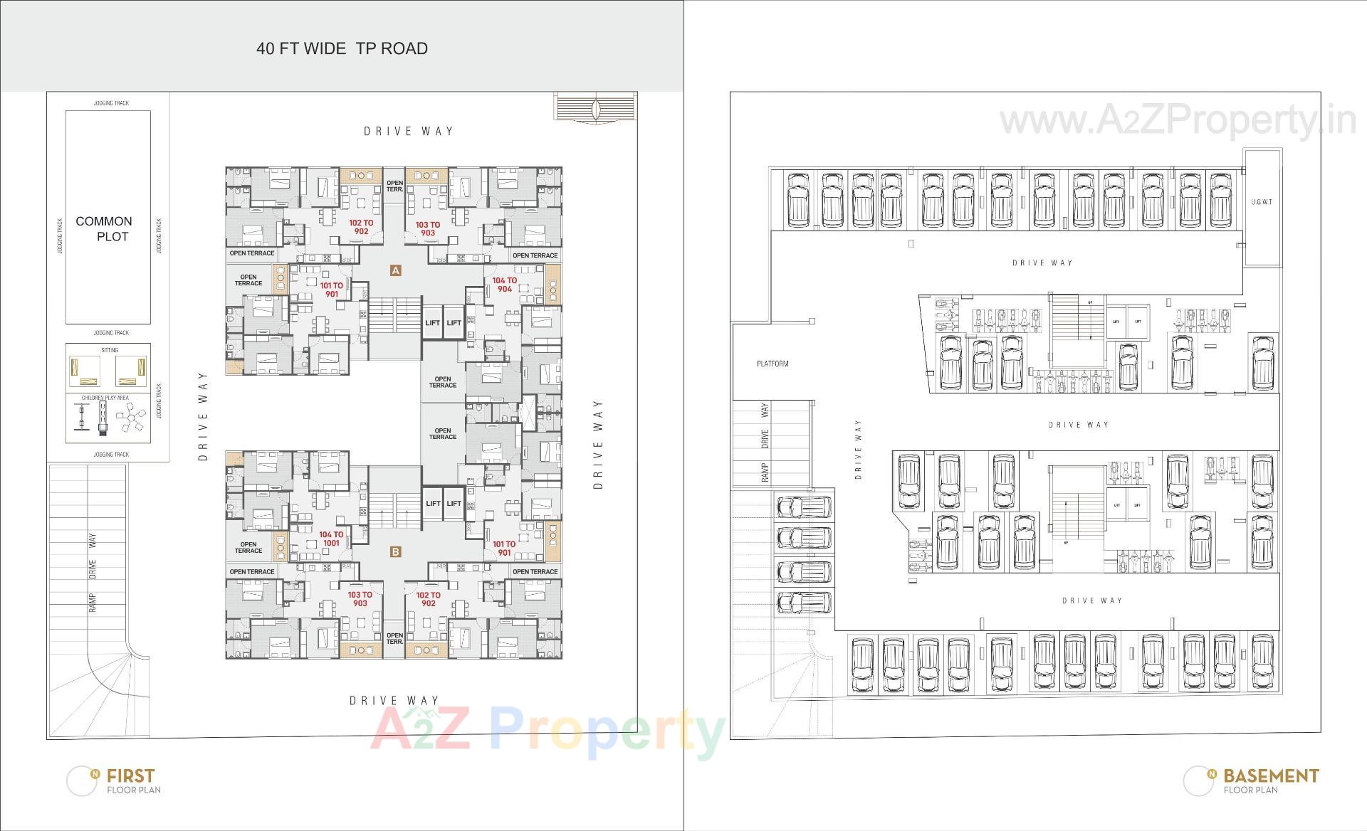 Layout of real estate project Vitthal Shivalay located at Chandkheda, Ahmedabad, Gujarat