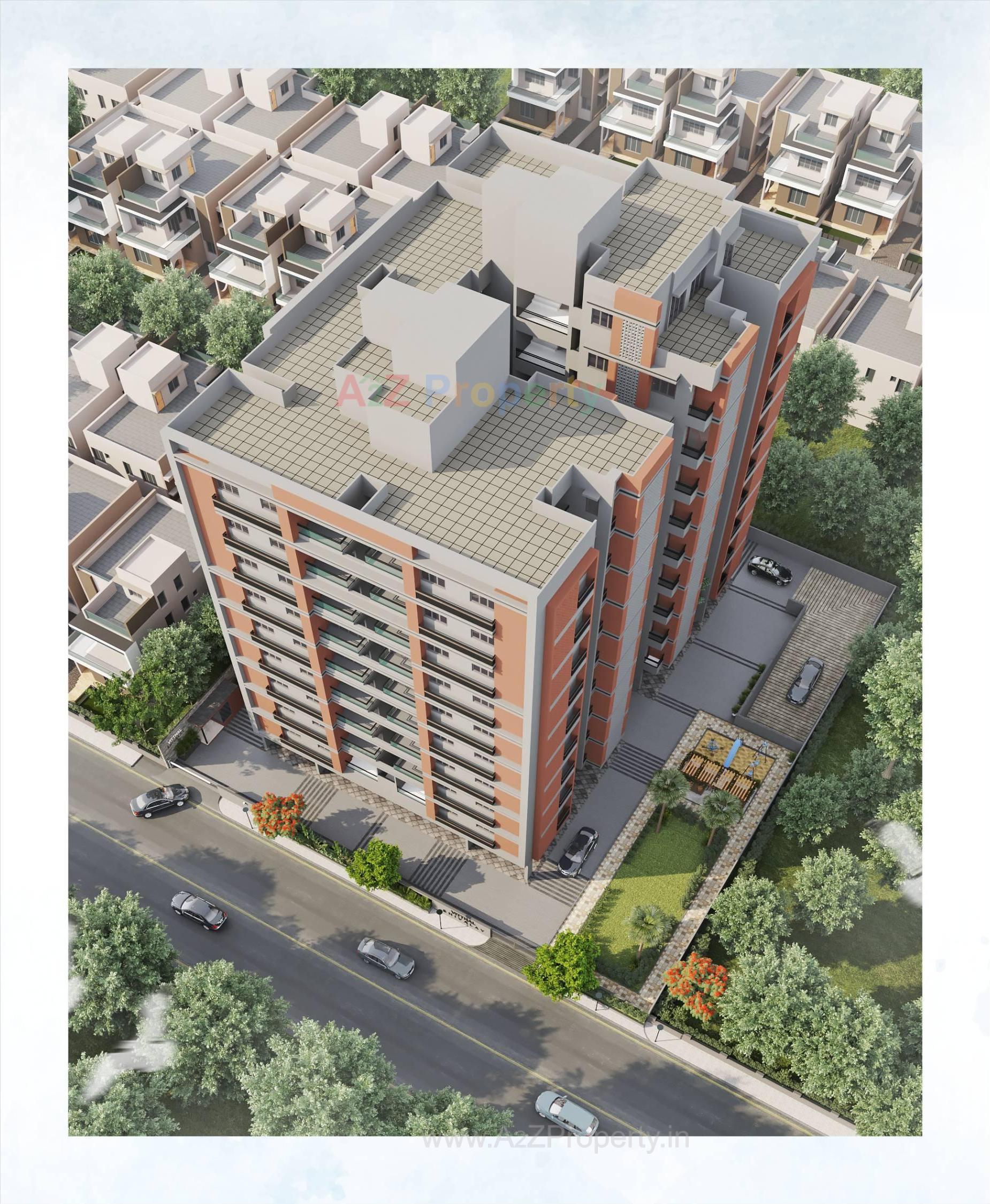 3D Elevation of real estate project Vitthal Shivalay located at Chandkheda, Ahmedabad, Gujarat