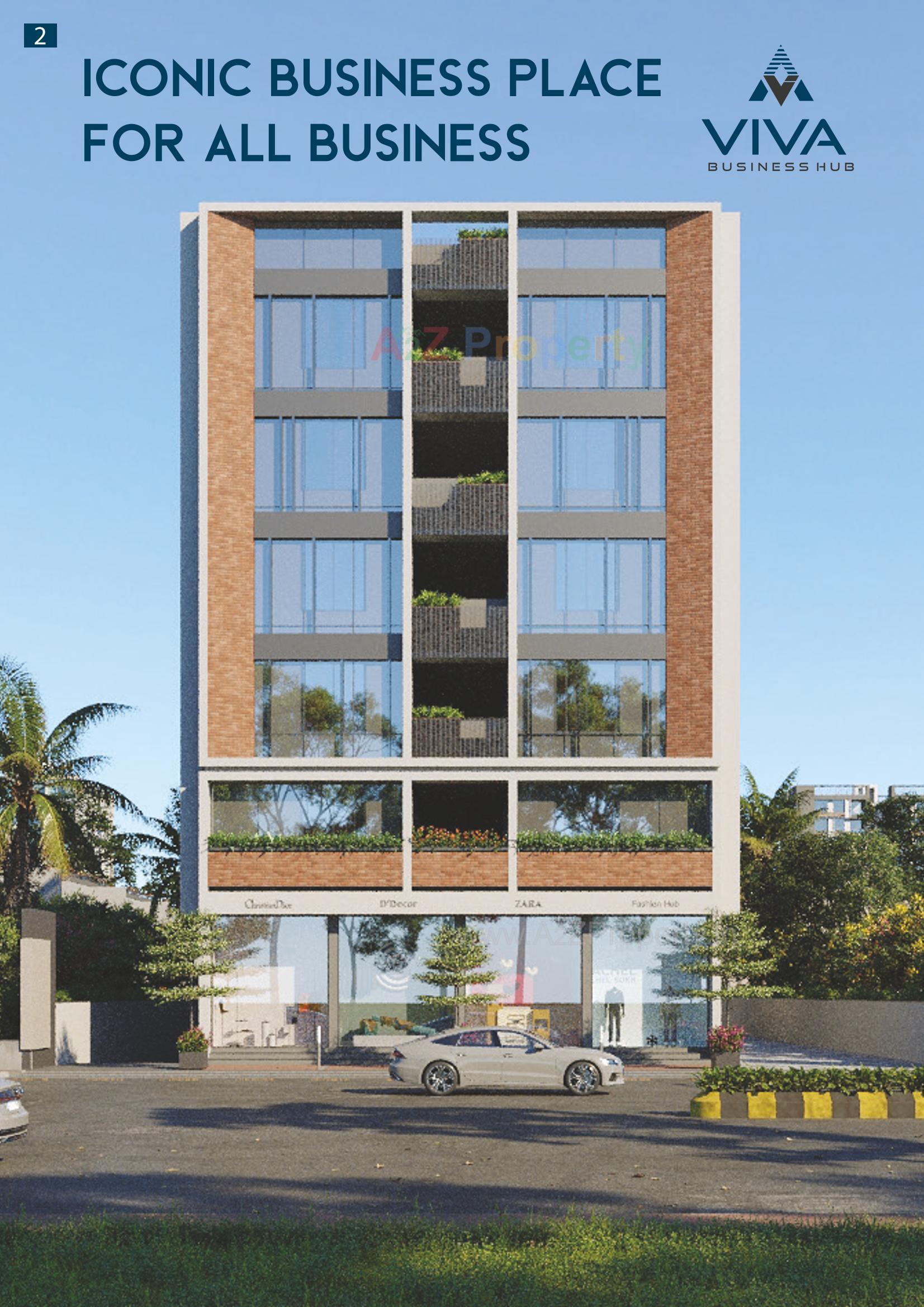 3D Elevation of real estate project Viva Business Hub located at Aslali, Ahmedabad, Gujarat