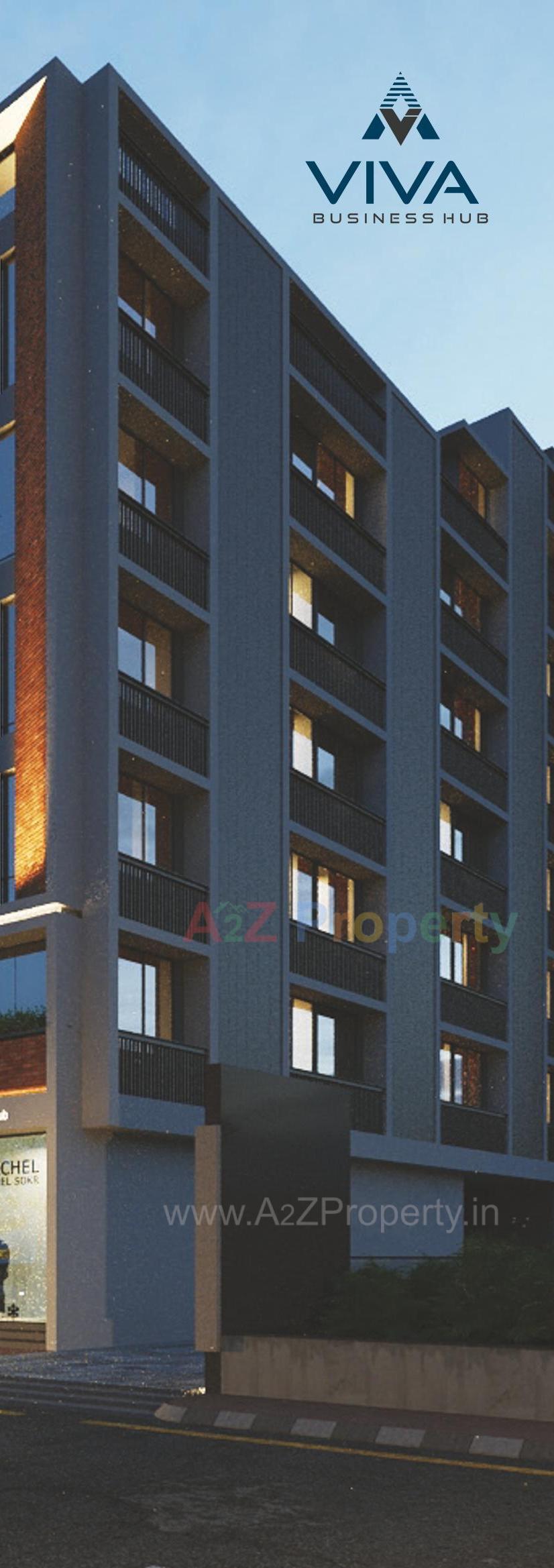 3D Elevation of real estate project Viva Business Hub located at Aslali, Ahmedabad, Gujarat