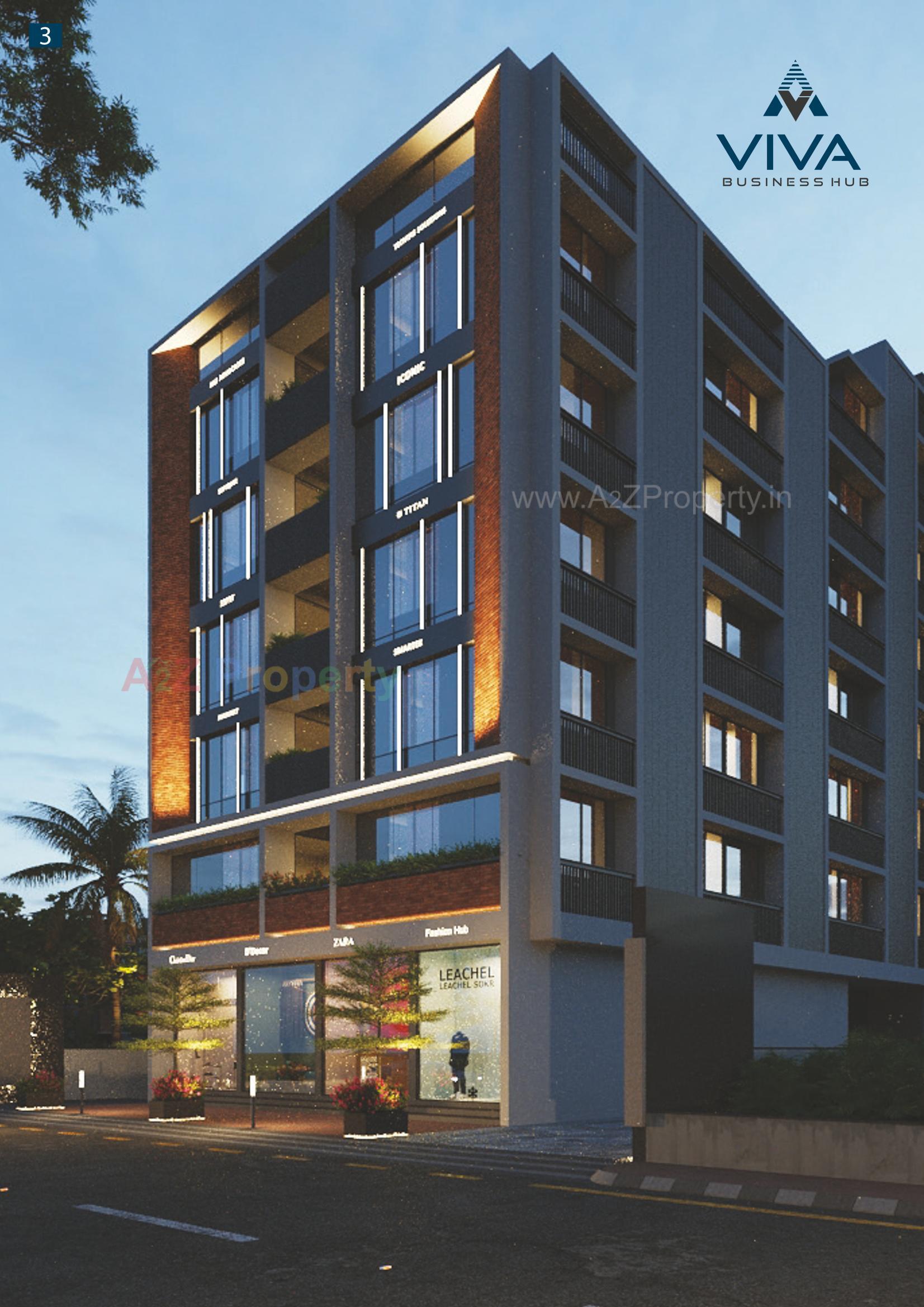 3D Elevation of real estate project Viva Business Hub located at Aslali, Ahmedabad, Gujarat