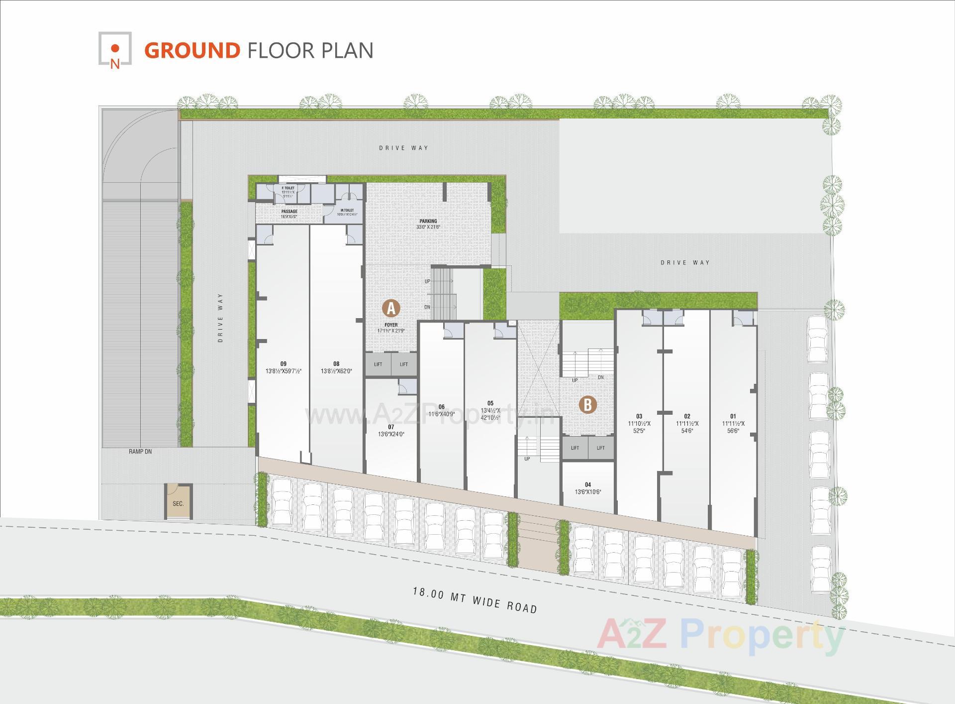 Layout of real estate project Viva Elegance located at Shela, Ahmedabad, Gujarat