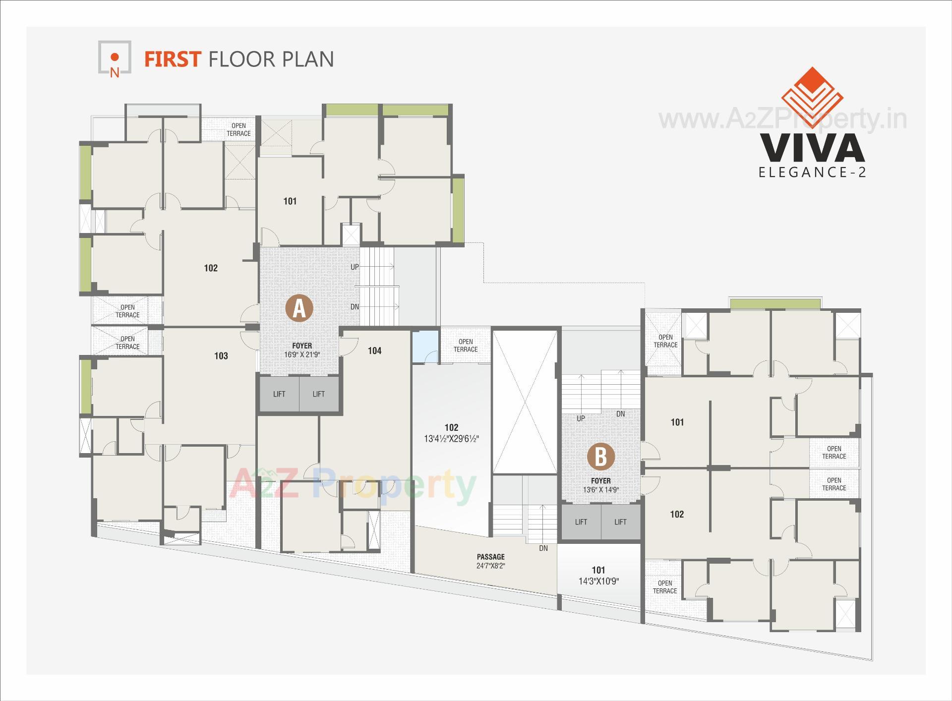 Layout of real estate project Viva Elegance located at Shela, Ahmedabad, Gujarat