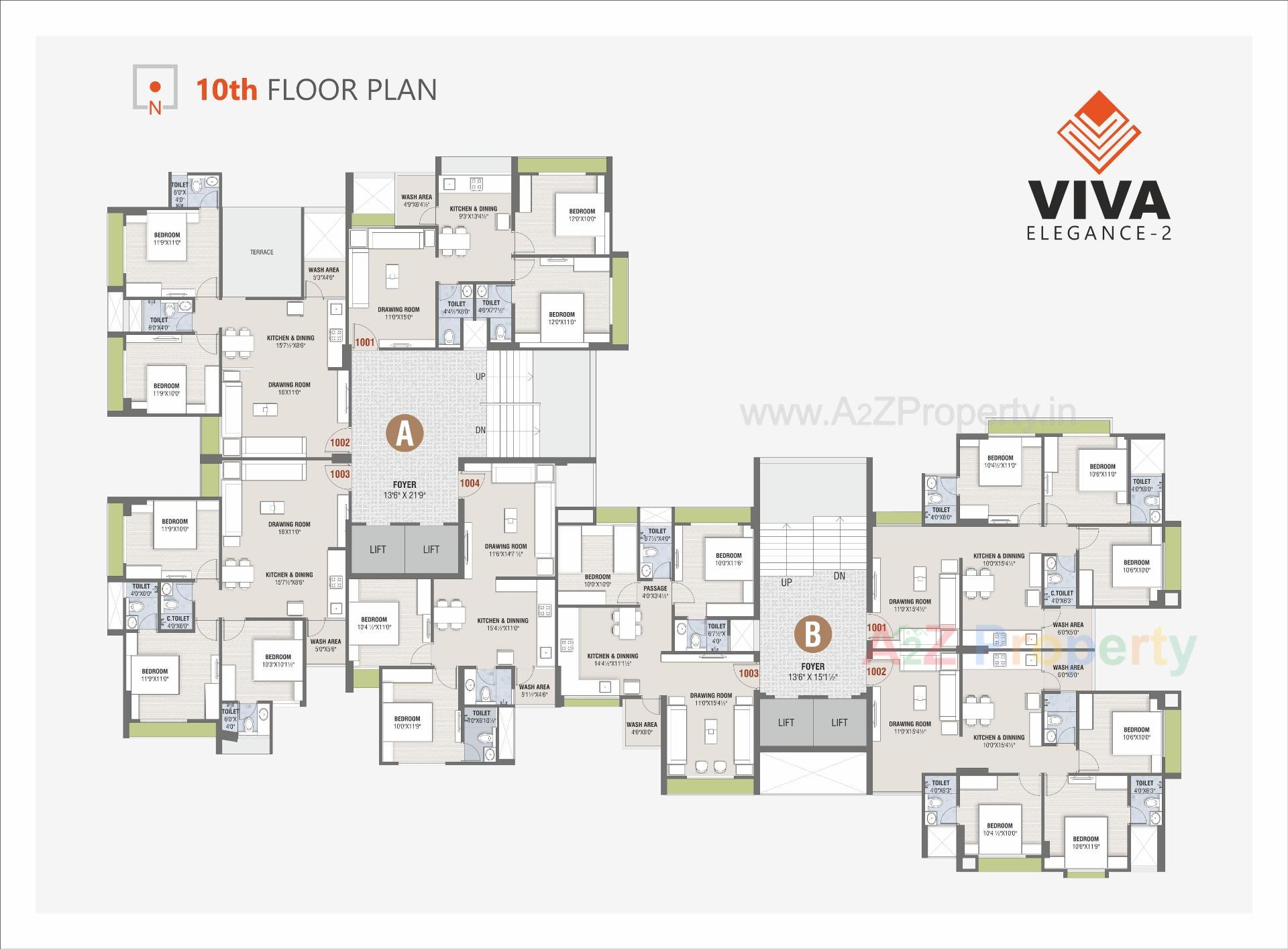 Layout of real estate project Viva Elegance located at Shela, Ahmedabad, Gujarat
