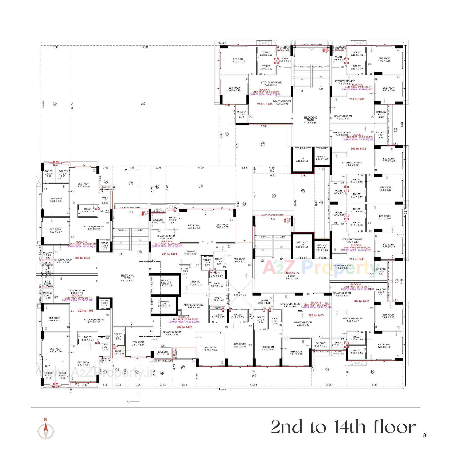 Layout of real estate project Vivaan Aura located at Zundal, Ahmedabad, Gujarat