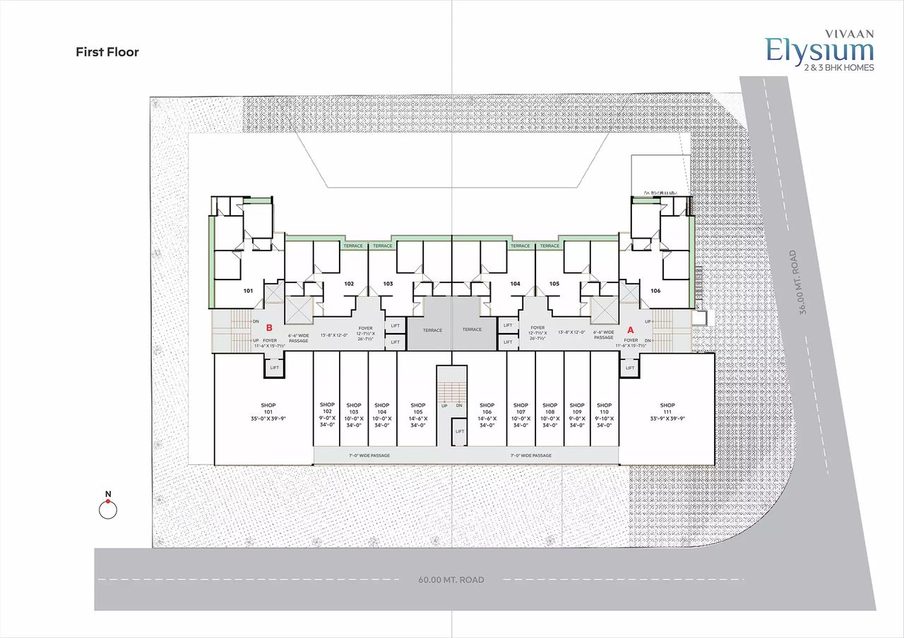 Plan27746 of real estate project Vivaan Elysium located at Zundal, Ahmedabad, Gujarat