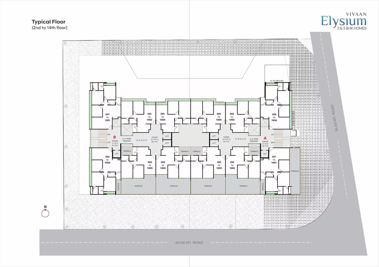 Plan31531 of real estate project Vivaan Elysium located at Zundal, Ahmedabad, Gujarat