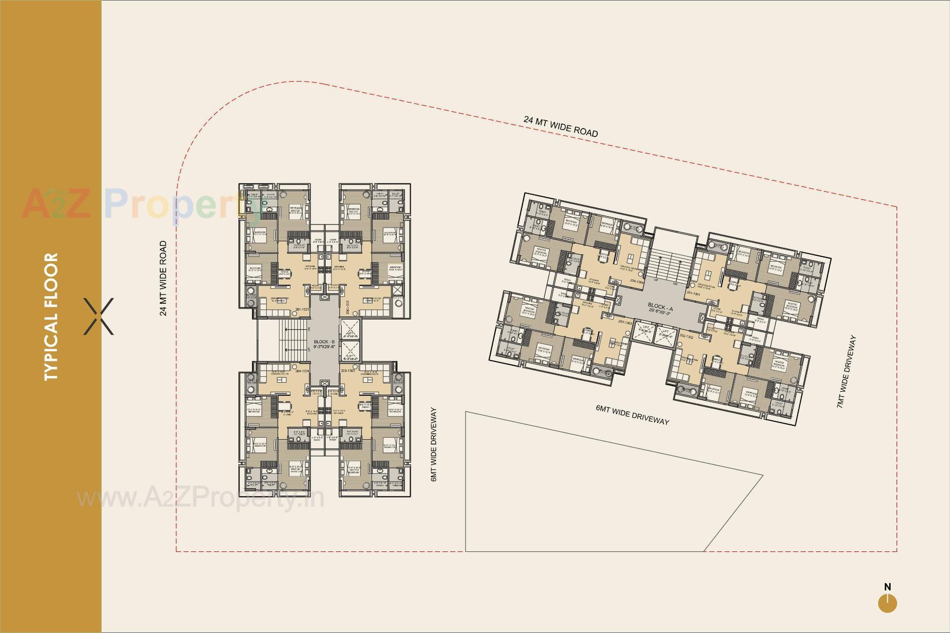 Layout of real estate project Vivaan Ixora located at Zundal, Ahmedabad, Gujarat